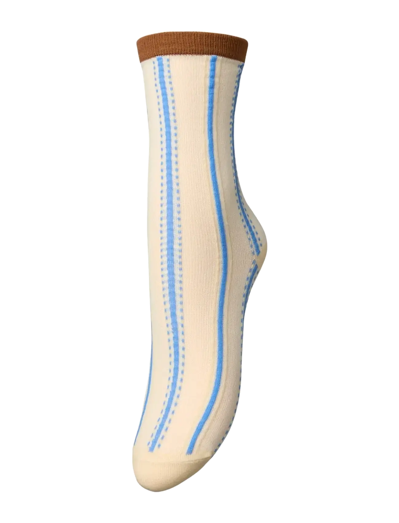 Becksöndergaard Linoa Sock - Nordischer Stil - BIRCH WHITE / blue