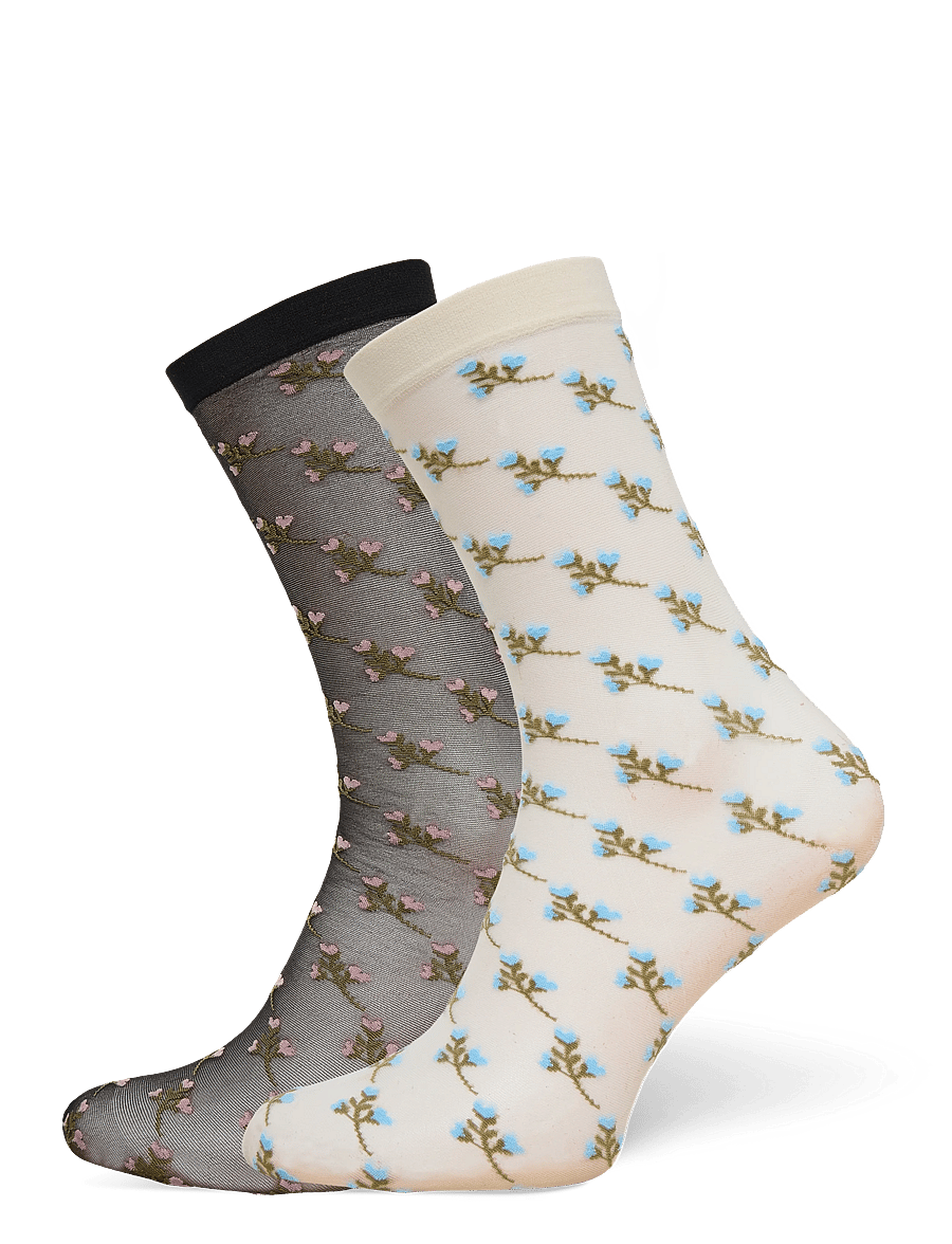 Becksöndergaard - Florinola Nylon Sock 2 Pack - black/white - 1