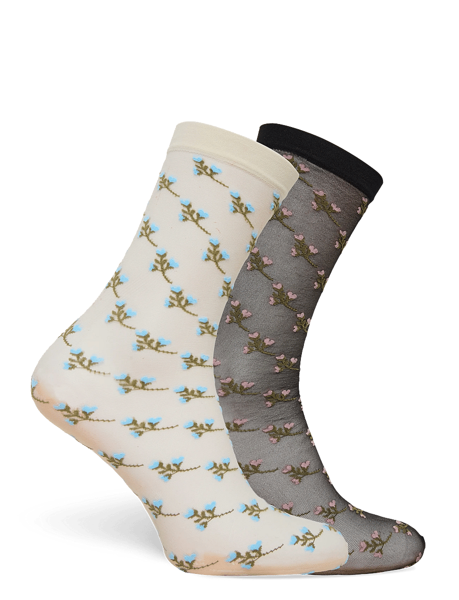 Becksöndergaard - Florinola Nylon Sock 2 Pack - black/white - 2