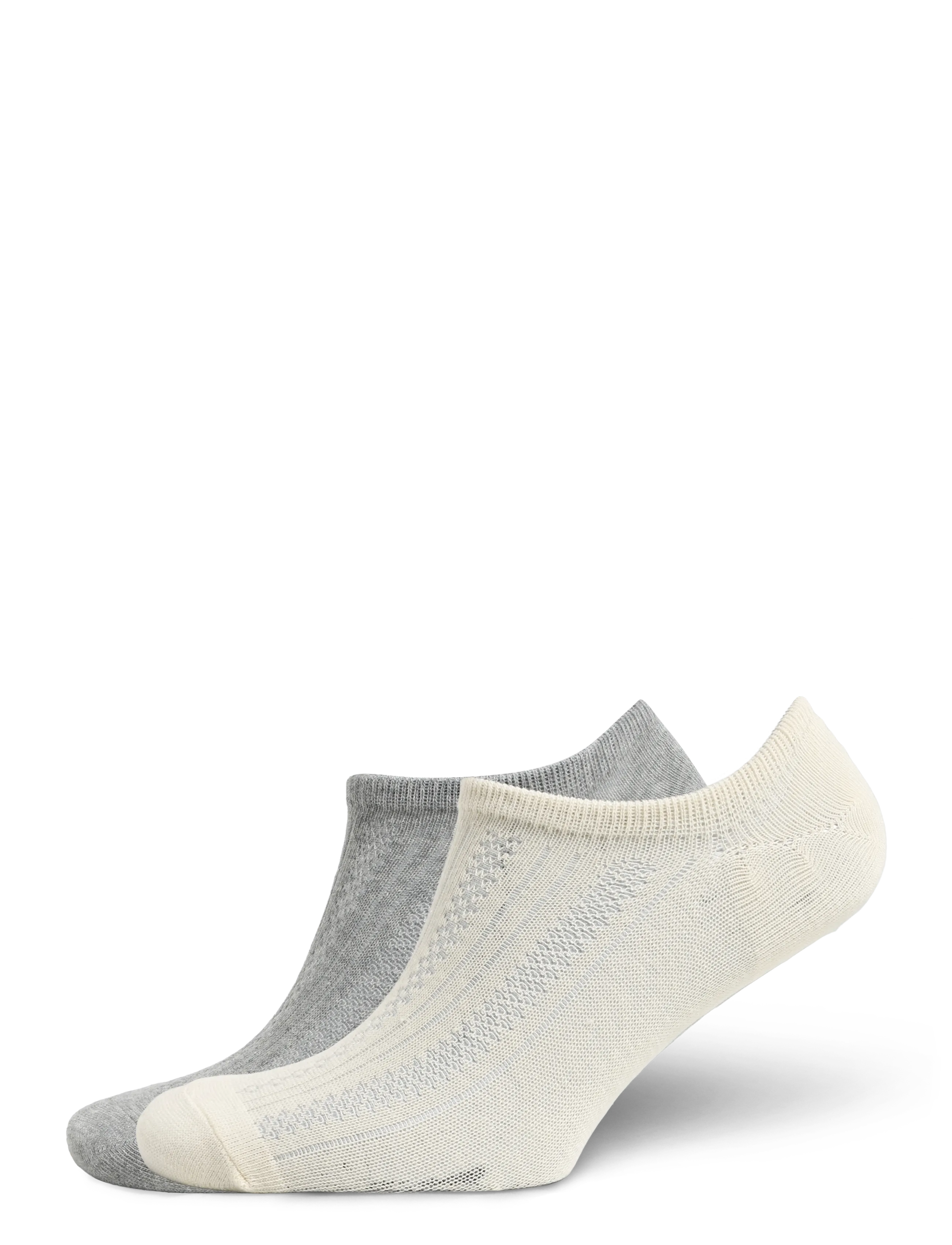 Becksöndergaard Crochia Cotta Sneakie Sock 2 Pack - Lingerie - GREY/WHITE / multi