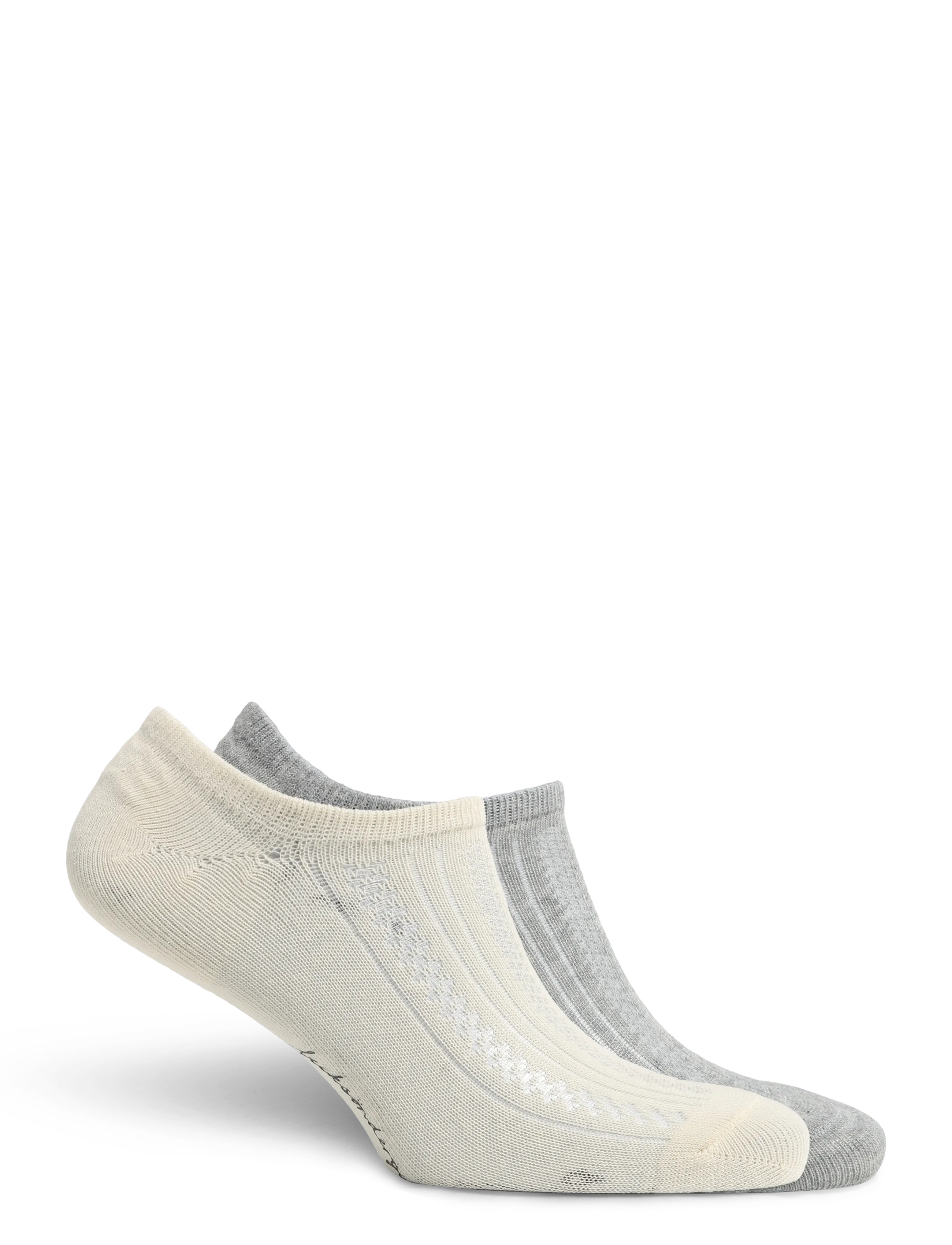 Becksöndergaard - Crochia Cotta Sneakie Sock 2 Pack - sneackersocken - grey/white - 1