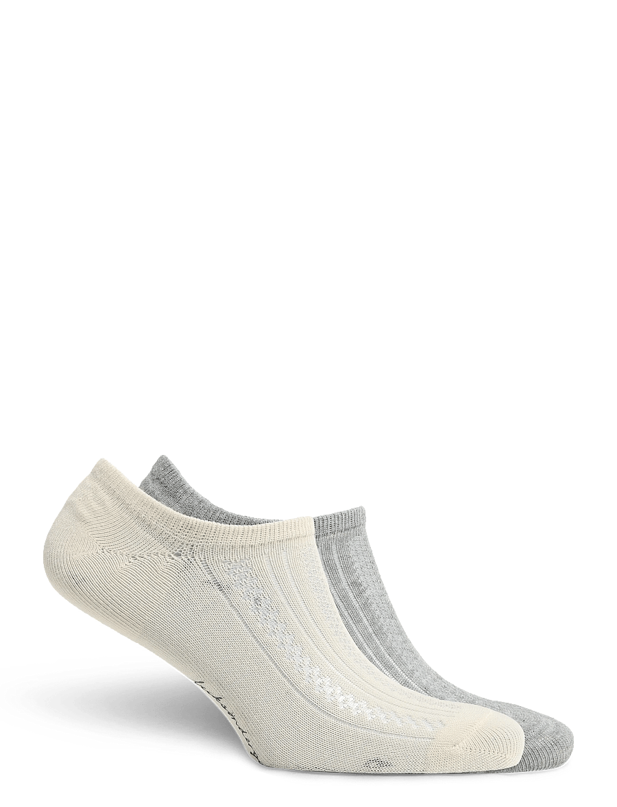 Becksöndergaard - Crochia Cotta Sneakie Sock 2 Pack - sneackersocken - grey/white - 1