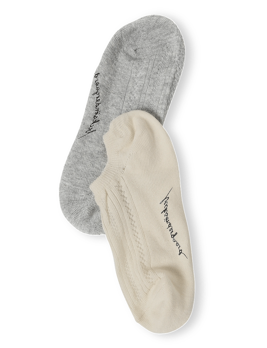 Becksöndergaard - Crochia Cotta Sneakie Sock 2 Pack - sneackersocken - grey/white - 4