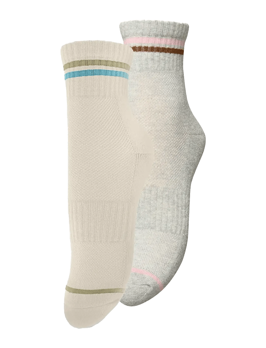 Becksöndergaard - Short Cotta Sock 2 Pack - grey/white - 0