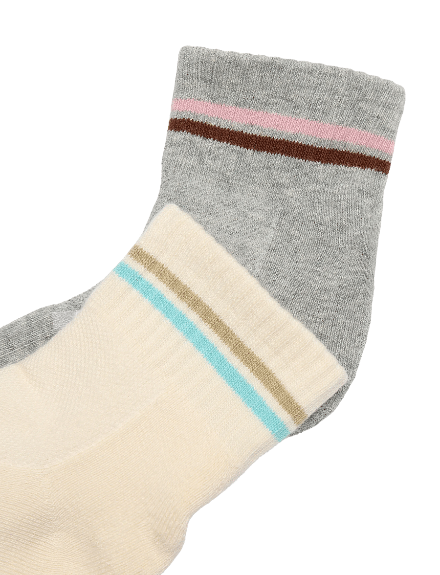 Becksöndergaard - Short Cotta Sock 2 Pack - vanliga strumpor - grey/white - 4