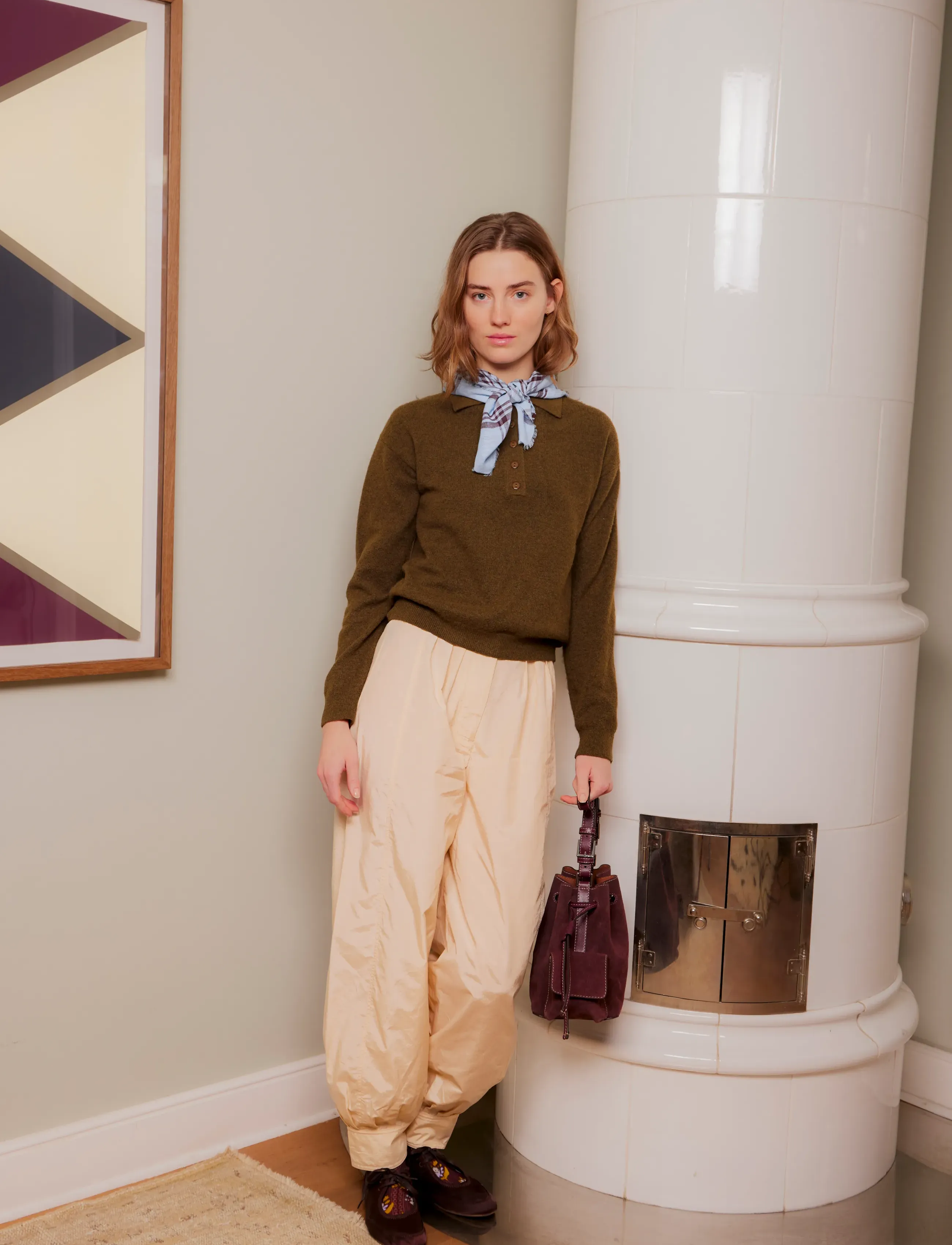 Becksöndergaard - Suede Bucket Small Bag - modetrends - maroon brown - 0