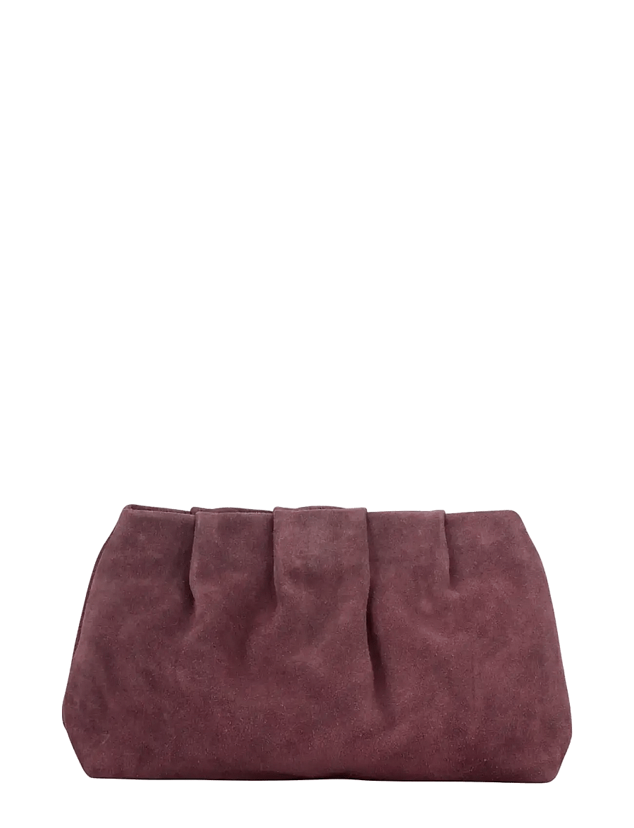 Becksöndergaard - Suede Clutch Bag - besondere anlässe - maroon brown - 0