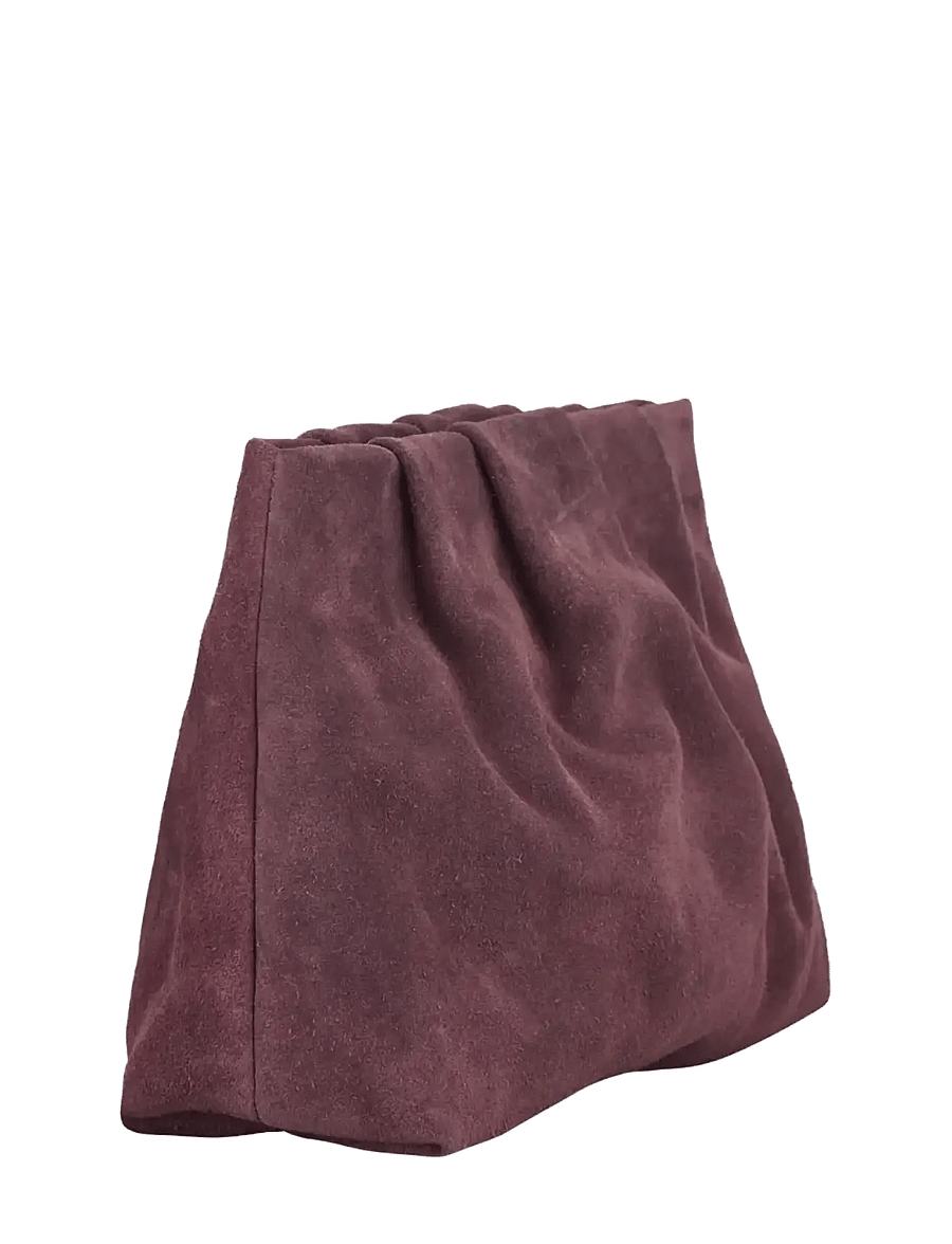 Becksöndergaard - Suede Clutch Bag - besondere anlässe - maroon brown - 1