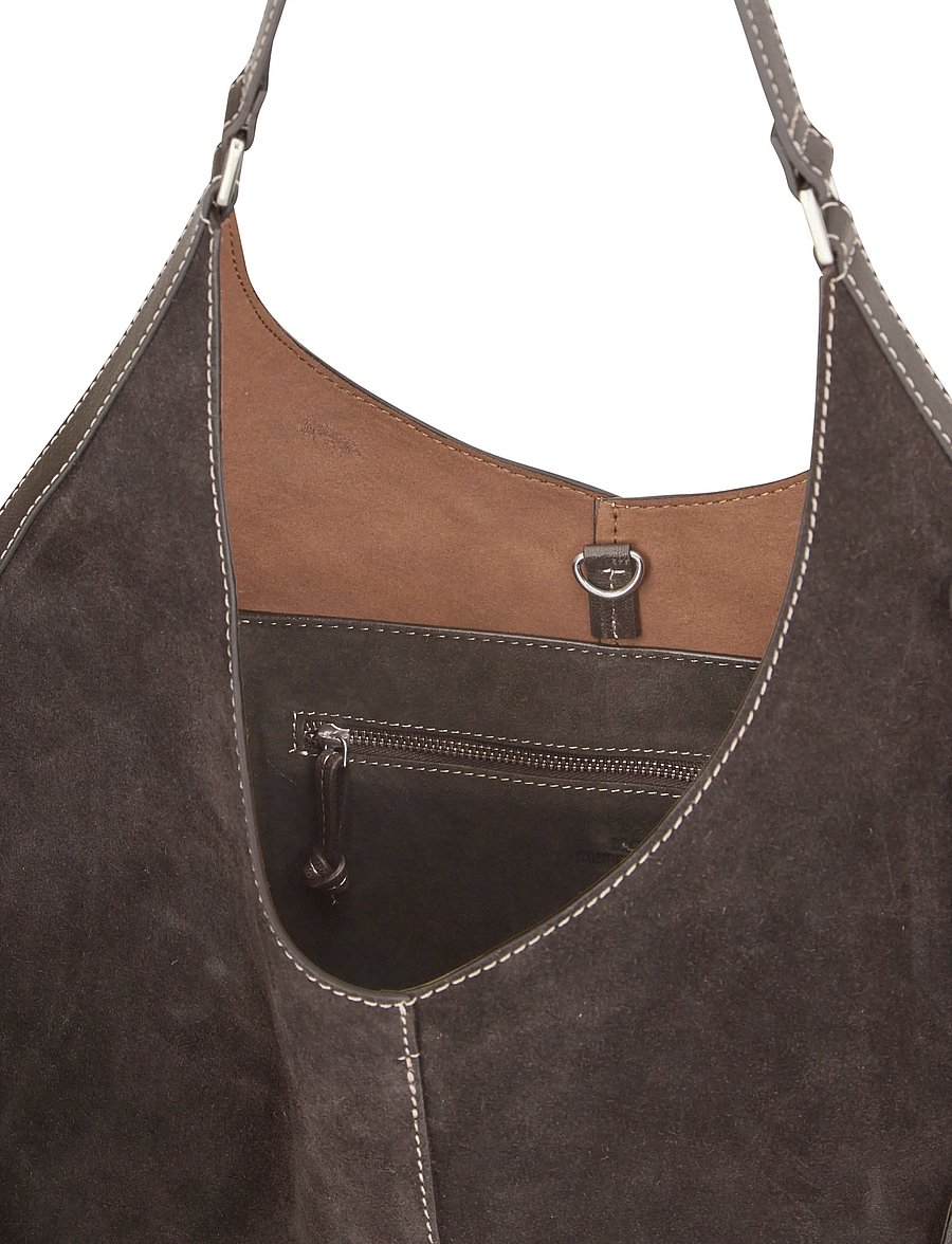 Becksöndergaard - Suede Shae Bag - shoulder bags - chocolate torte - 2