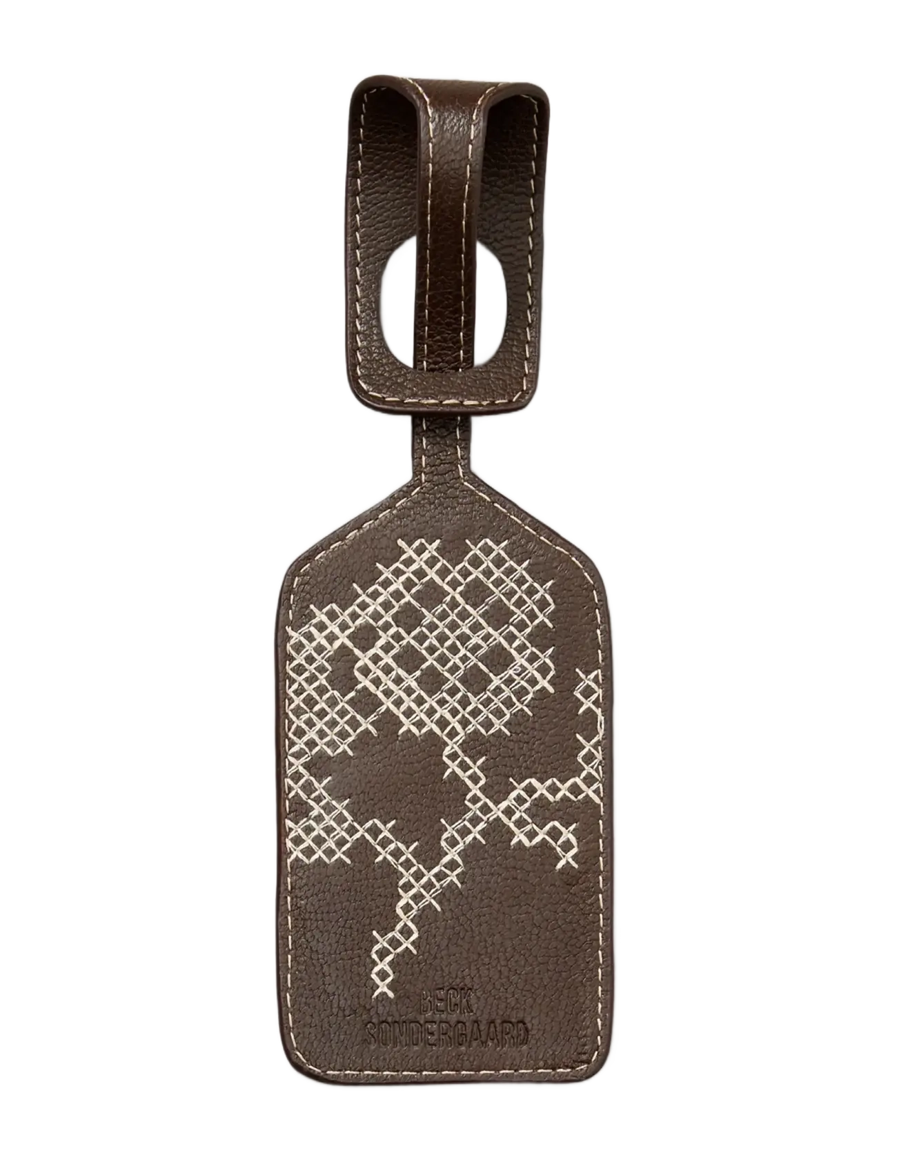 Becksöndergaard Flotile Embroidered Bag Tag - Taschen - CHOCOLATE TORTE / brown