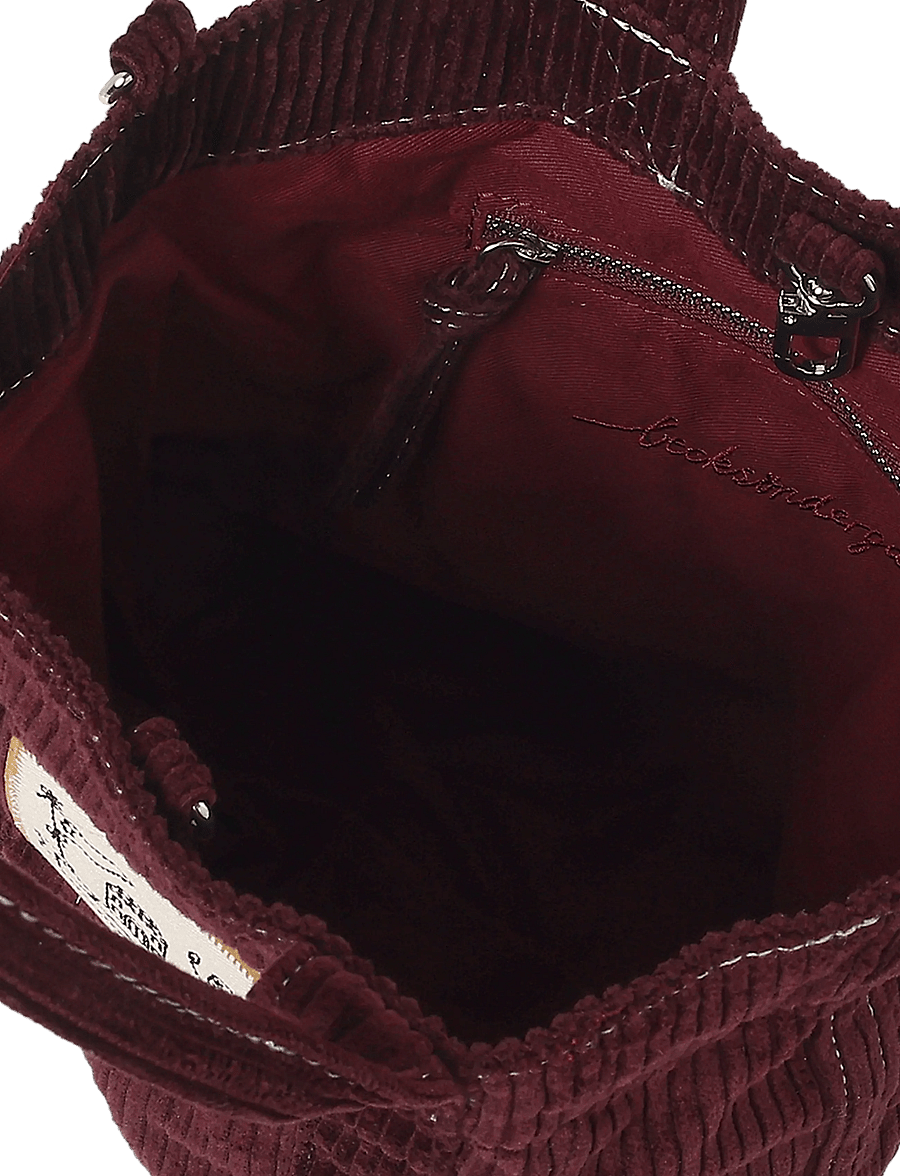 Becksöndergaard - Corduroy Gene Bag - mode trends - maroon brown - 3