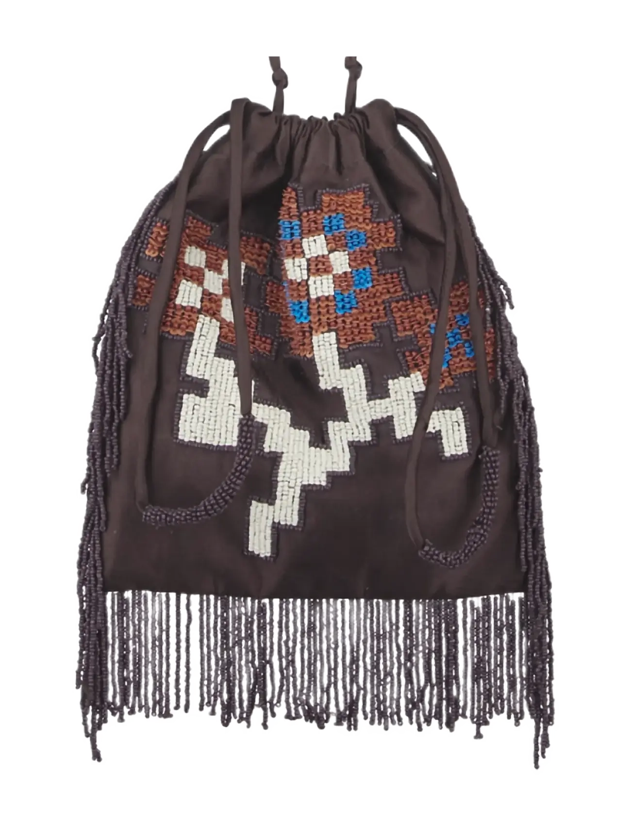 Becksöndergaard Flotile Beaded Ayla Bag, 20X 24 cm, Brown, Tasker > Spande, Dame