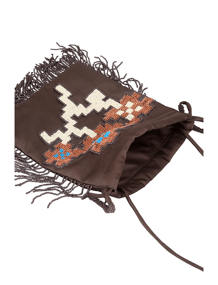 Becksöndergaard - Flotile Beaded Ayla Bag - moetrendid - hot fudge brown - 1