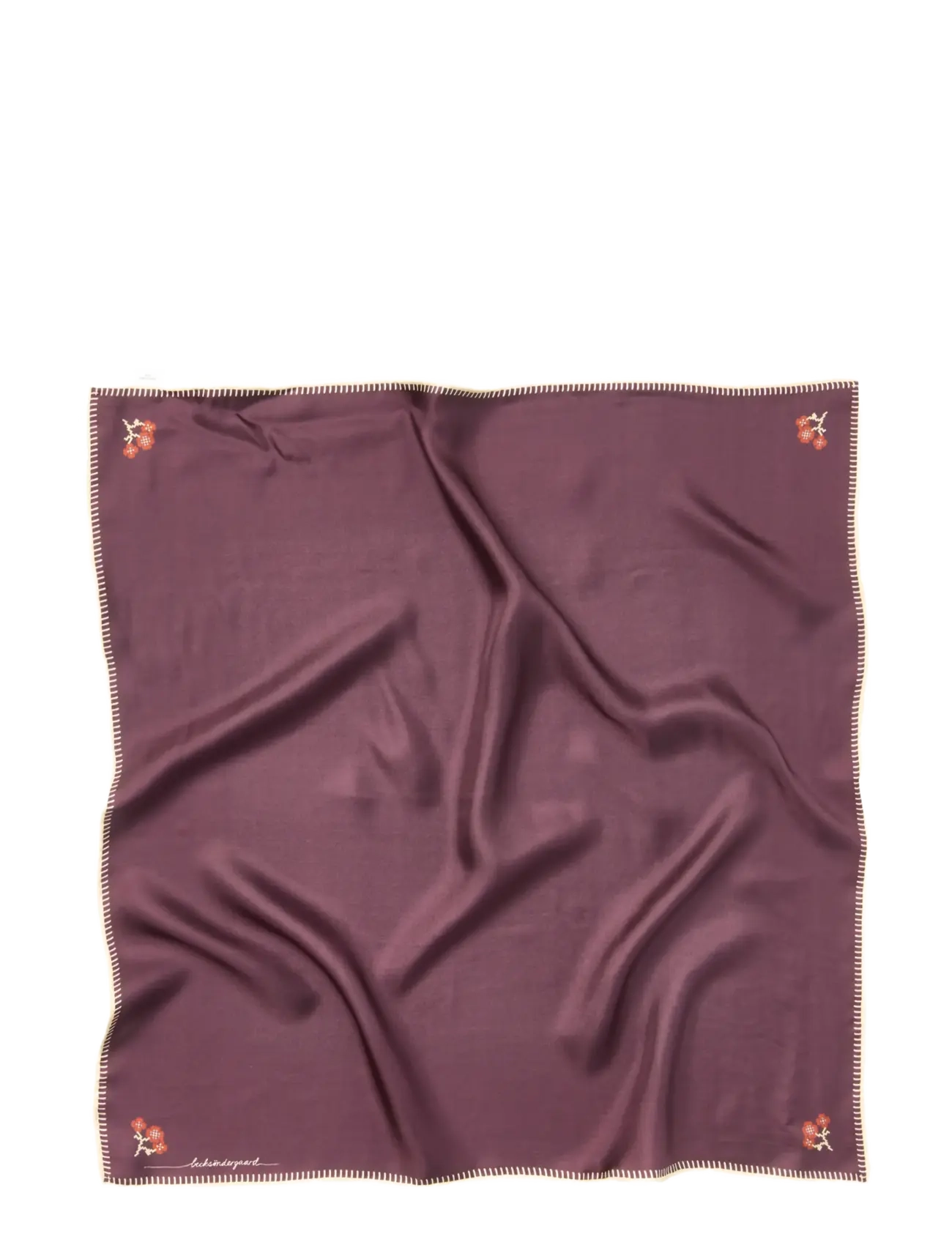 Becksöndergaard - Flotile Stitch Sia Scarf - lightweight scarves - maroon brown - 1