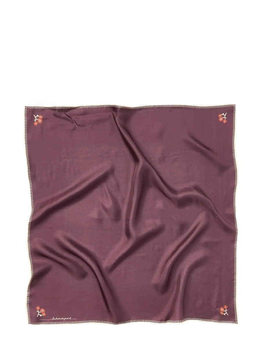 Becksöndergaard - Flotile Stitch Sia Scarf - lightweight scarves - maroon brown - 1