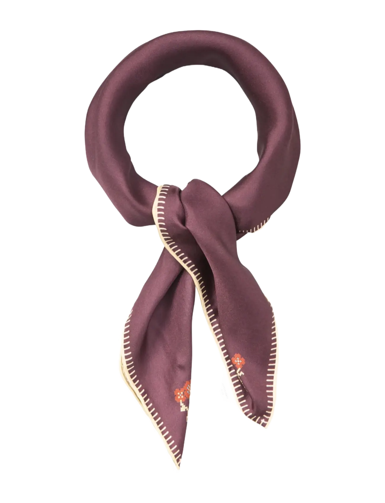 Becksöndergaard - Flotile Stitch Sia Scarf - lightweight scarves - maroon brown - 2