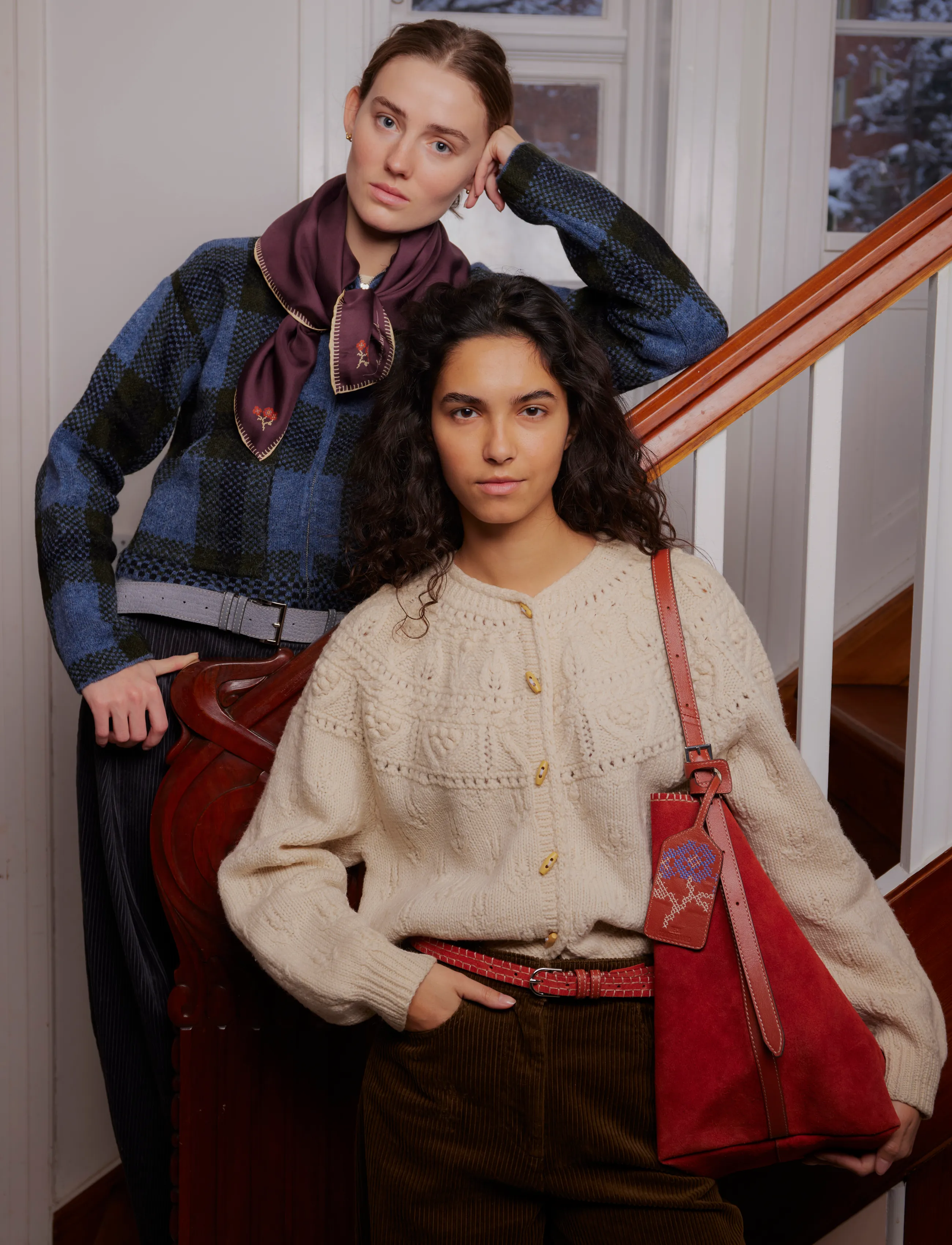 Becksöndergaard Flotile Stitch Sia Scarf - Accessories - MAROON BROWN / burgundy