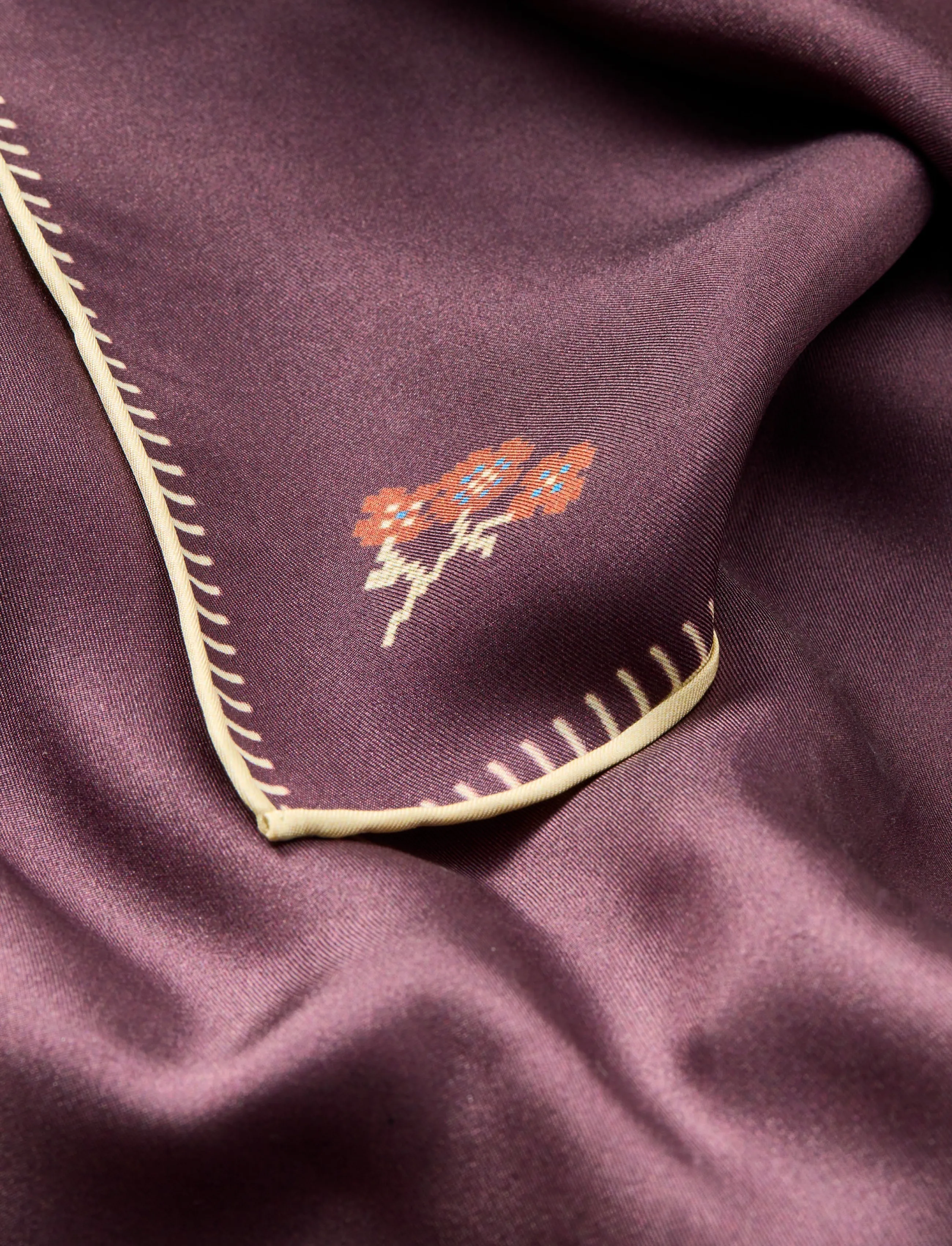 Becksöndergaard - Flotile Stitch Sia Scarf - lightweight scarves - maroon brown - 3