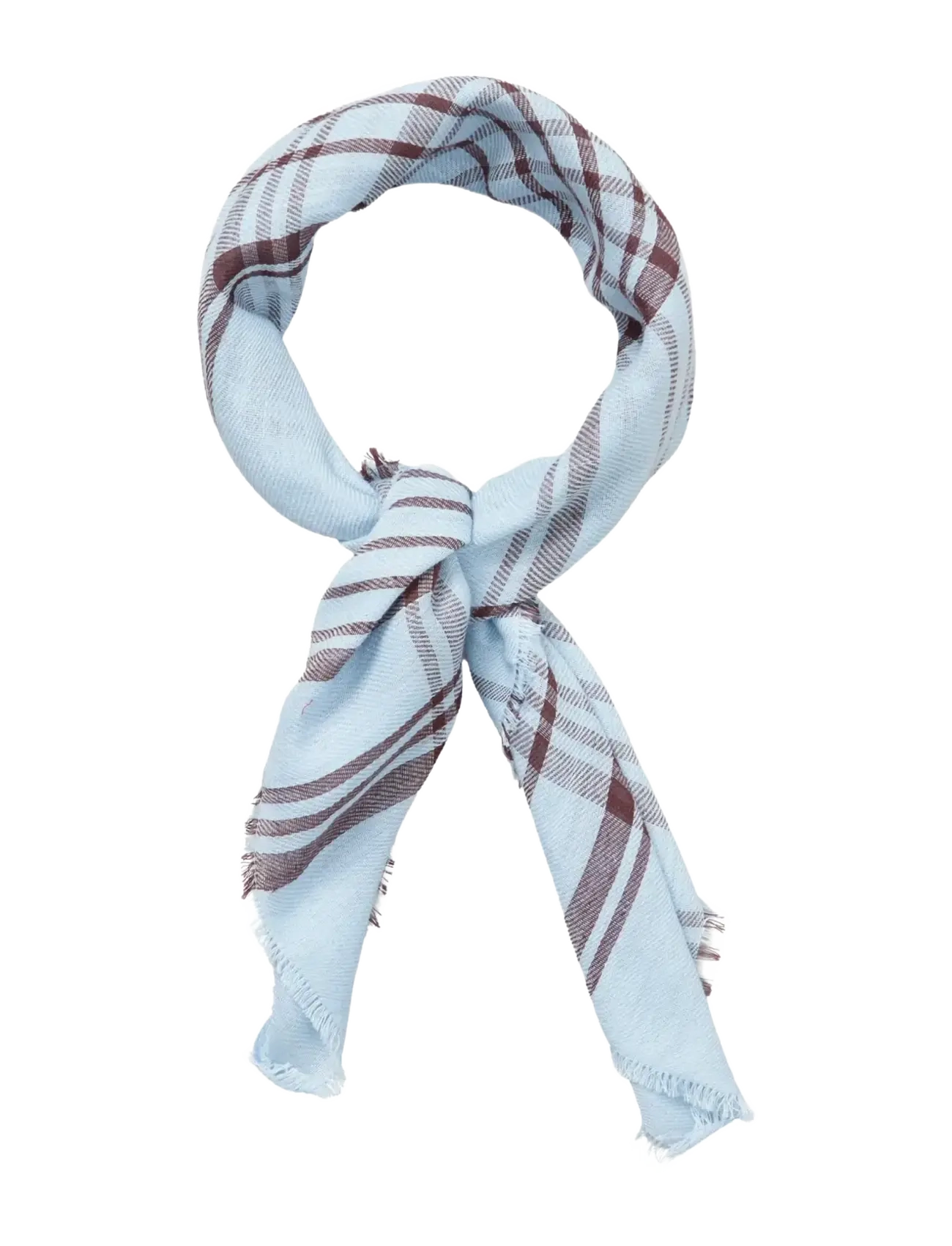 Becksöndergaard - Grid Cowea Scarf - lightweight scarves - skyway blue - 2