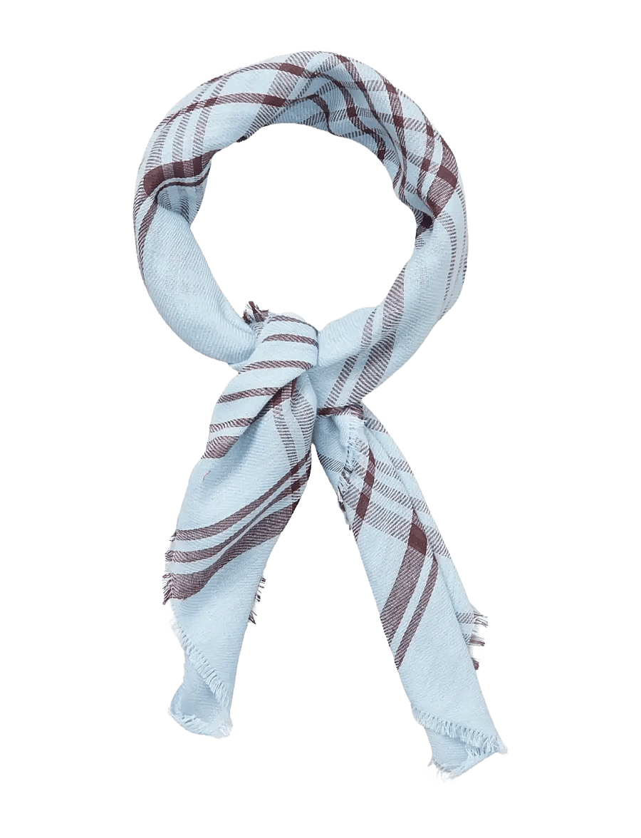 Becksöndergaard - Grid Cowea Scarf - lightweight scarves - skyway blue - 2