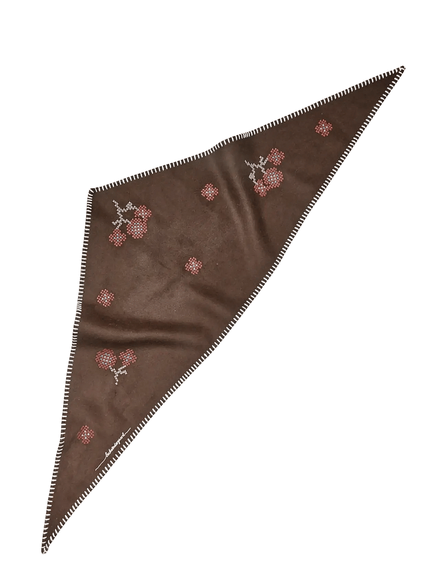 Becksöndergaard - Flotile Triangle Scarf - winter scarves - hot fudge brown - 1