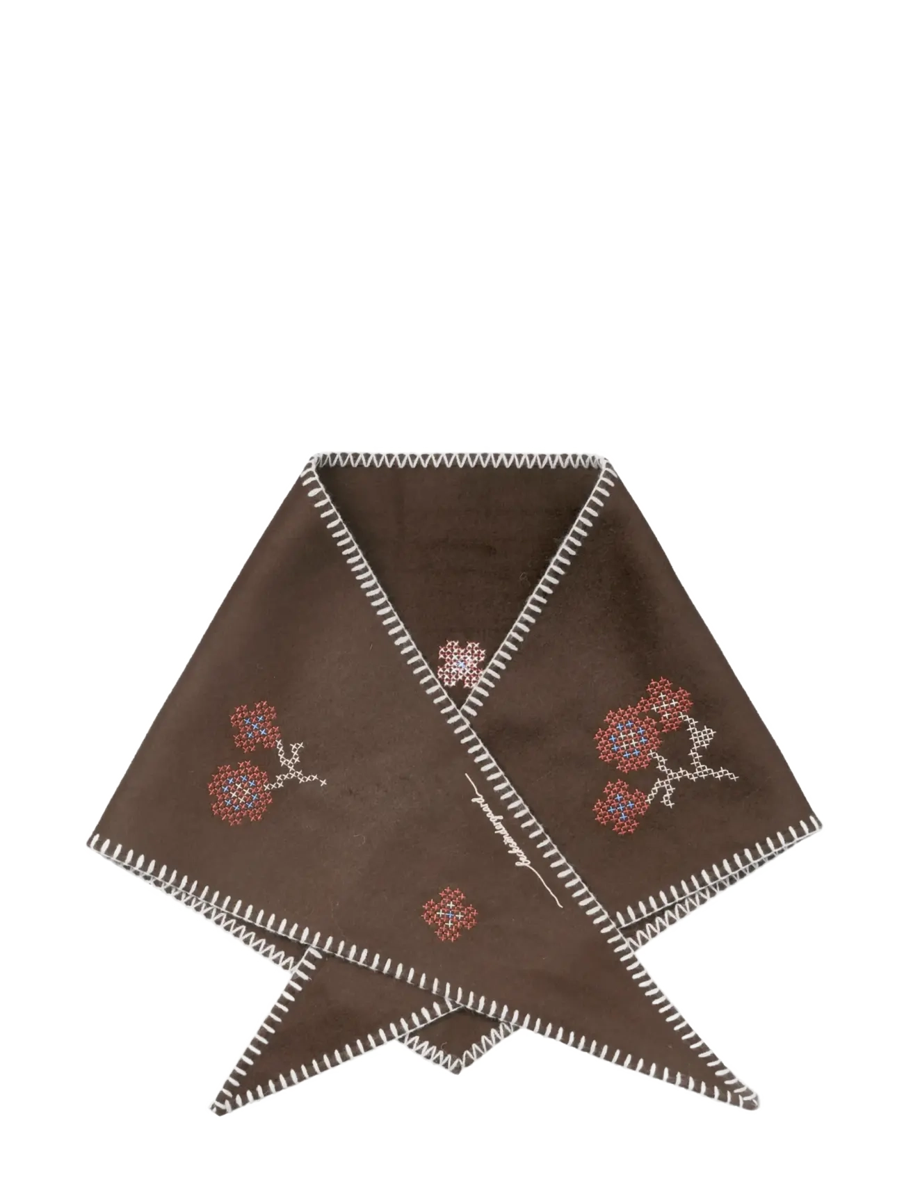 Becksöndergaard - Flotile Triangle Scarf - winter scarves - hot fudge brown - 2