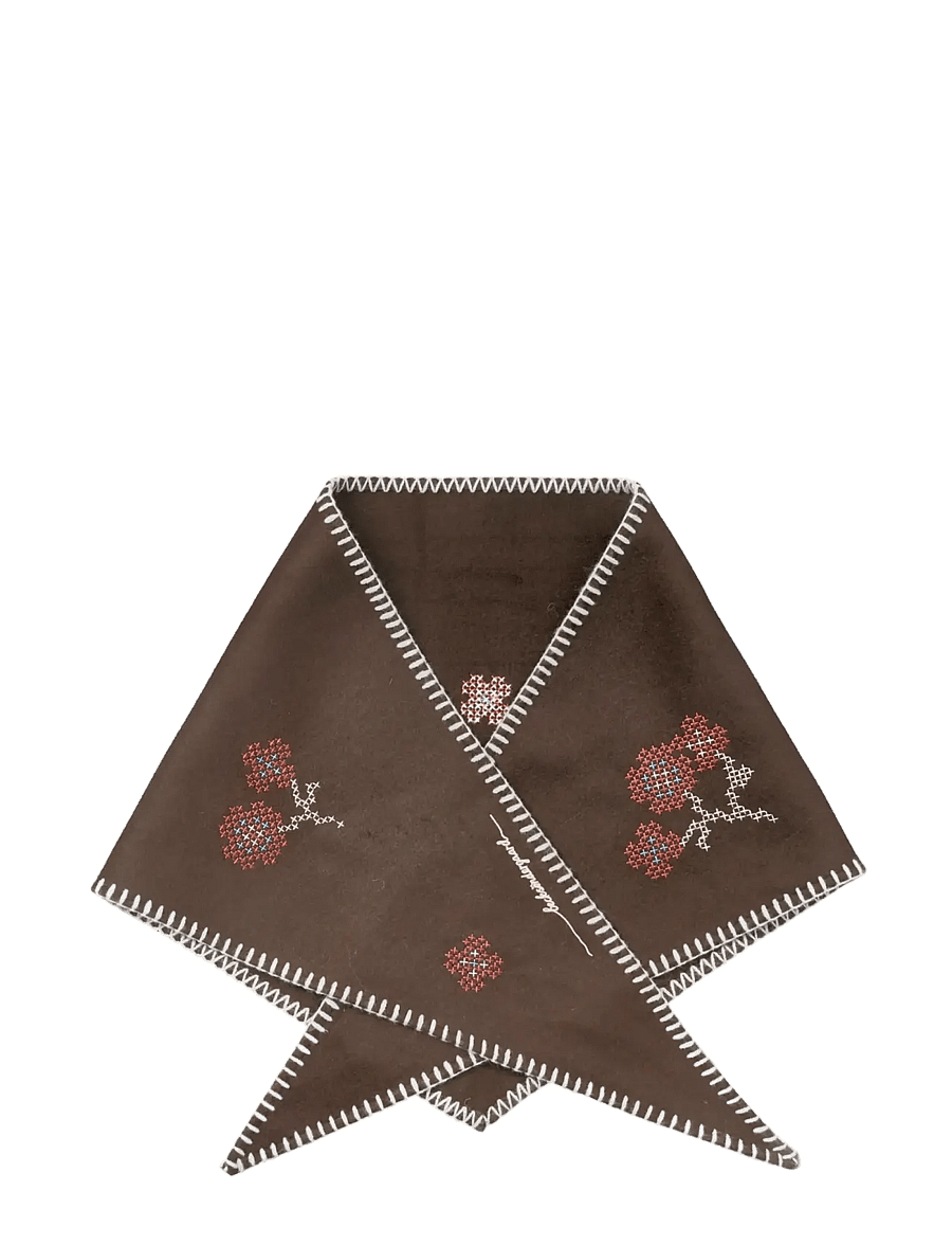 Becksöndergaard - Flotile Triangle Scarf - winter scarves - hot fudge brown - 2