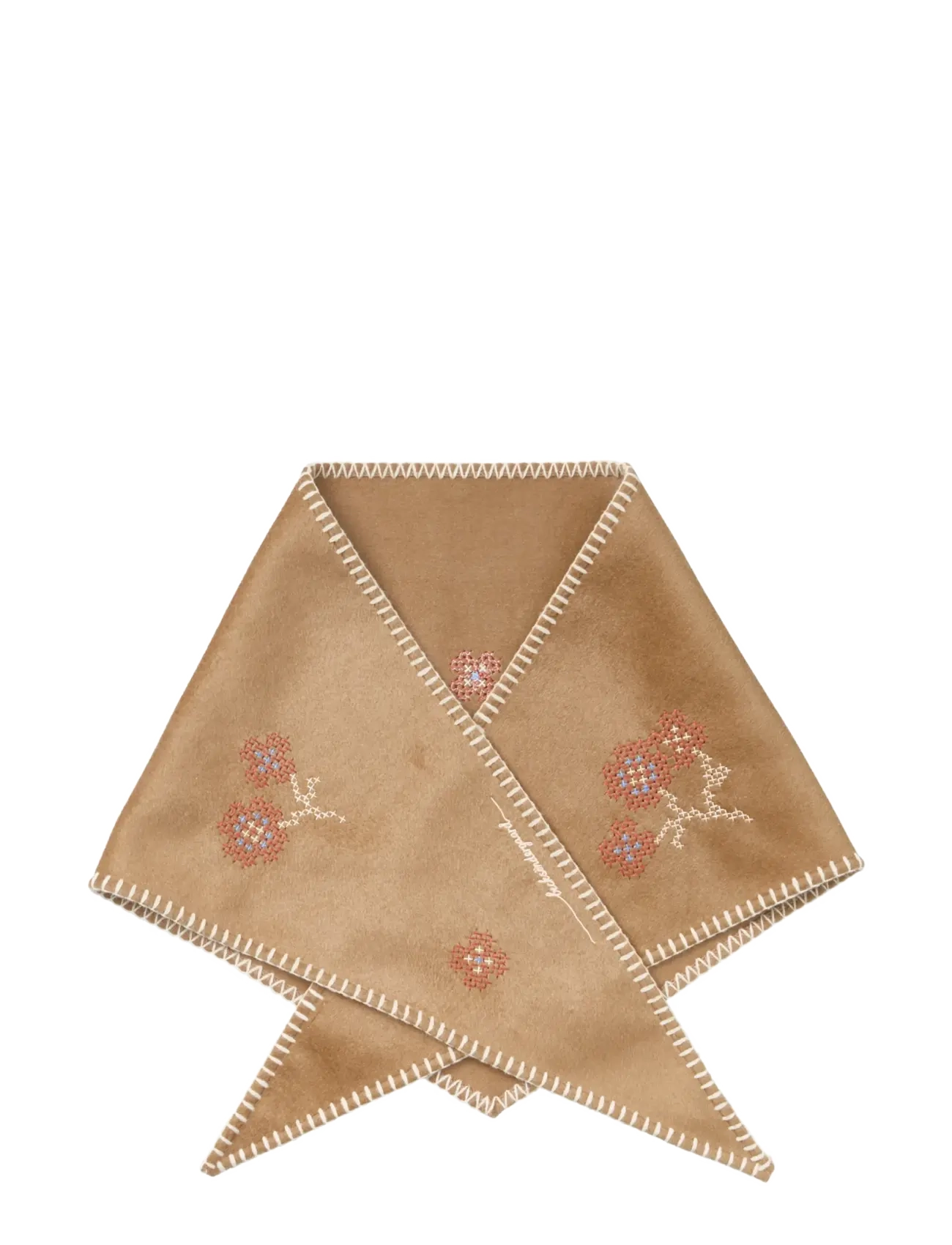 Becksöndergaard - Flotile Triangle Scarf - winter scarves - wood thrush brown - 1