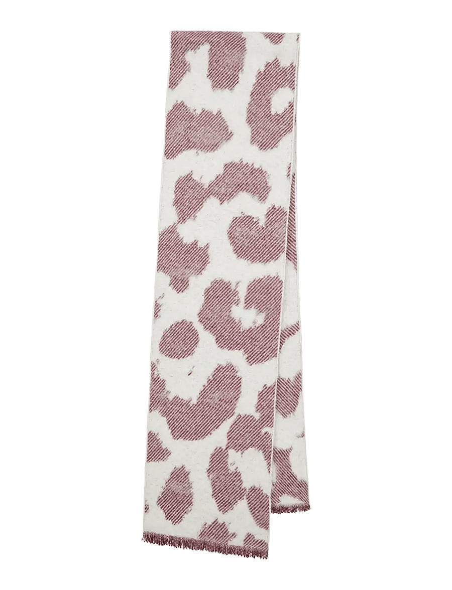 Becksöndergaard - Graphileola Wool Scarf - halsdukar - fig red - 0
