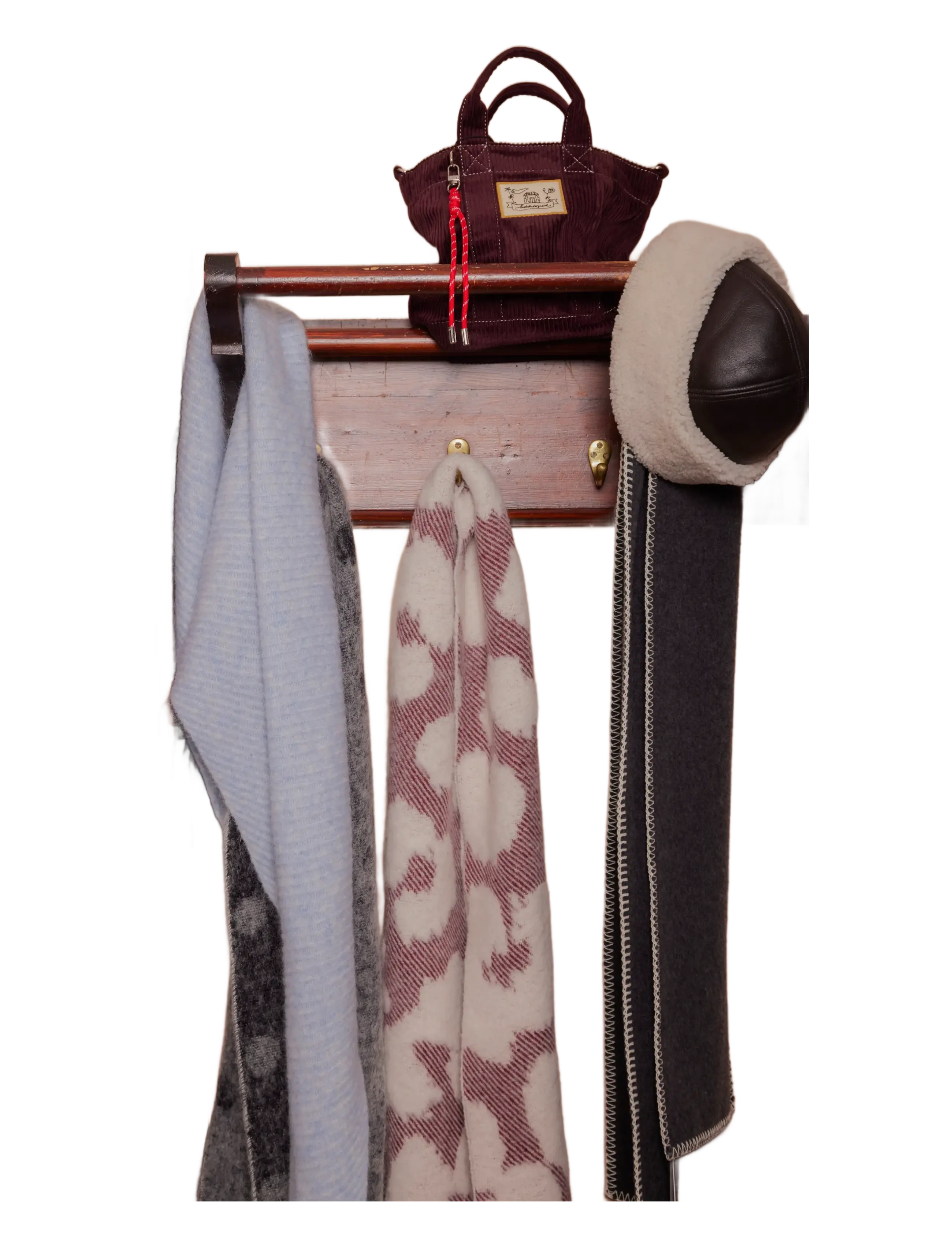 Becksöndergaard - Graphileola Wool Scarf - halsdukar - fig red - 2