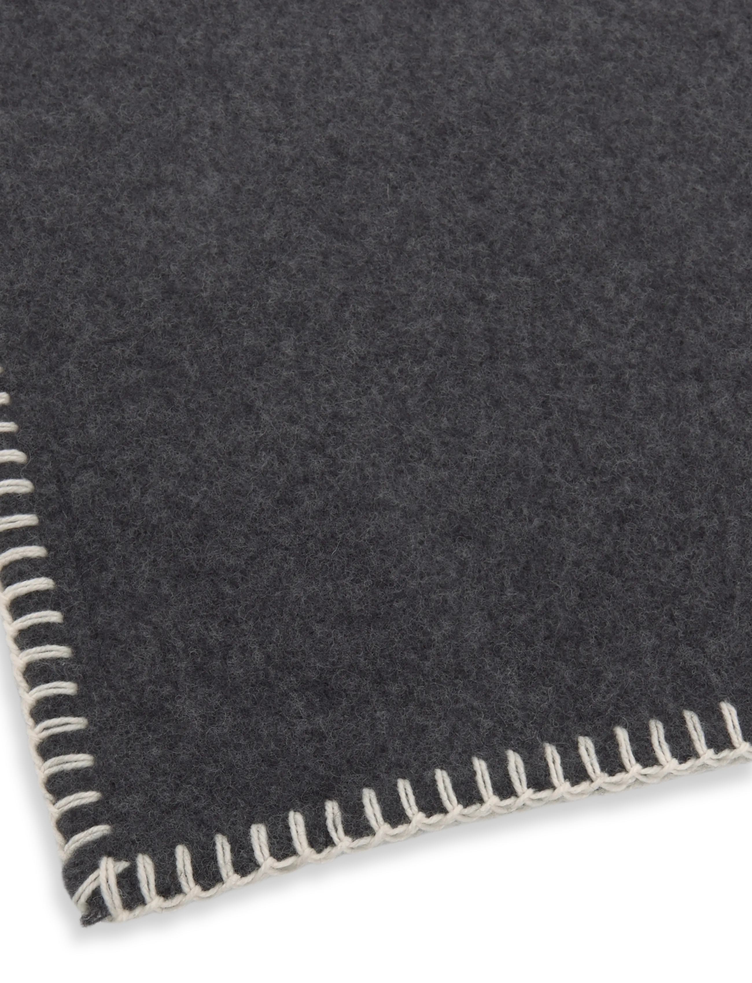 Becksöndergaard - Stitch Wool Scarf - accessoarer - dark grey melange - 2