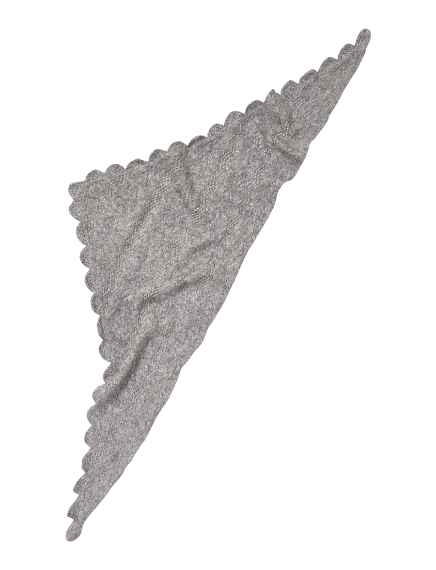 Becksöndergaard - Opany Triangle Scarf - lightweight scarves - grey melange - 1