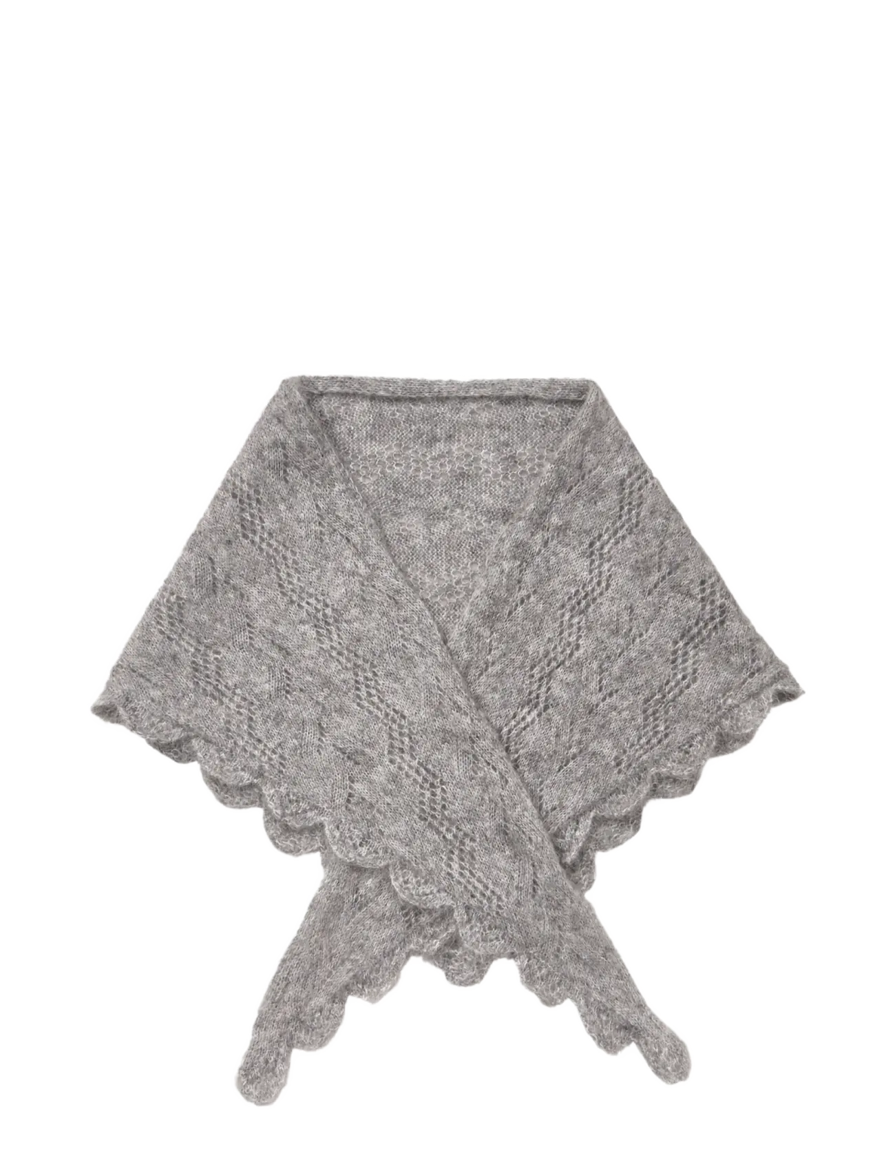 Becksöndergaard - Opany Triangle Scarf - lightweight scarves - grey melange - 2