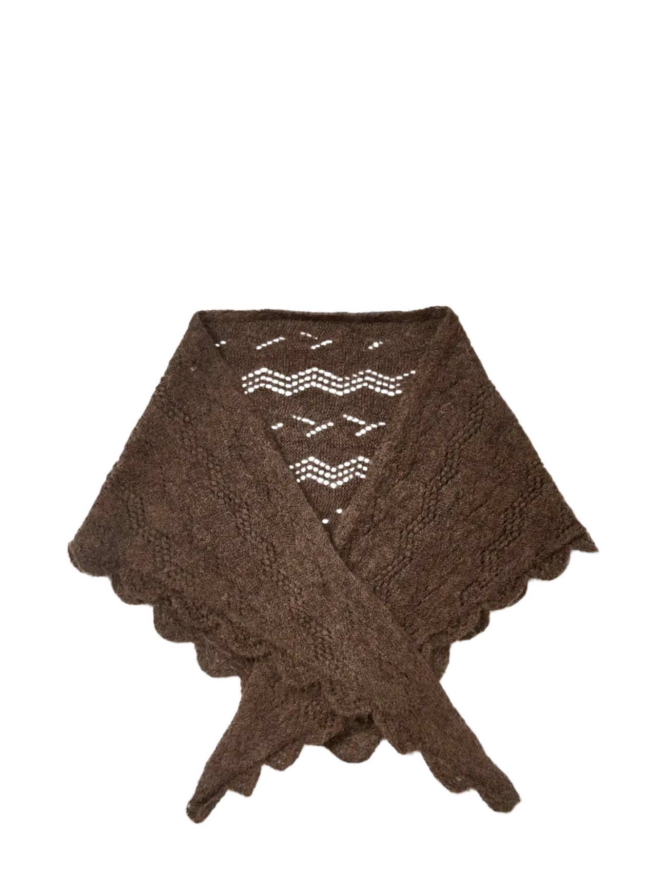 Becksöndergaard - Opany Triangle Scarf - lightweight scarves - hot fudge brown - 1