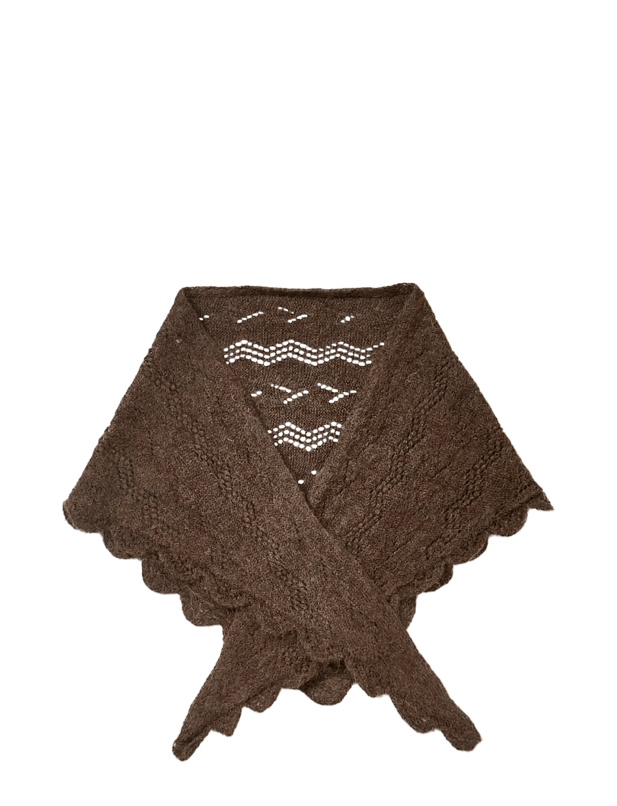 Becksöndergaard - Opany Triangle Scarf - lightweight scarves - hot fudge brown - 1