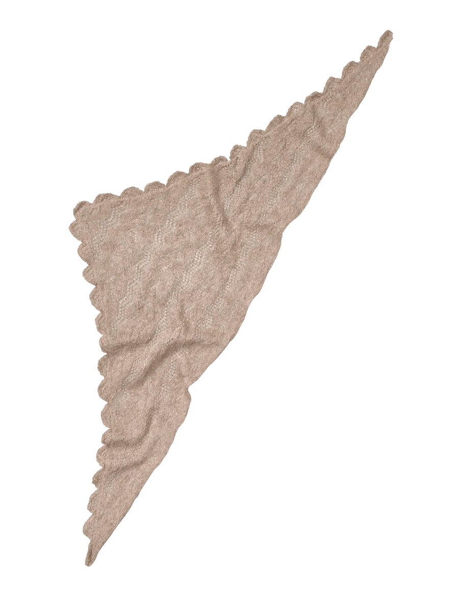 Becksöndergaard - Opany Triangle Scarf - lightweight scarves - melange brown - 0