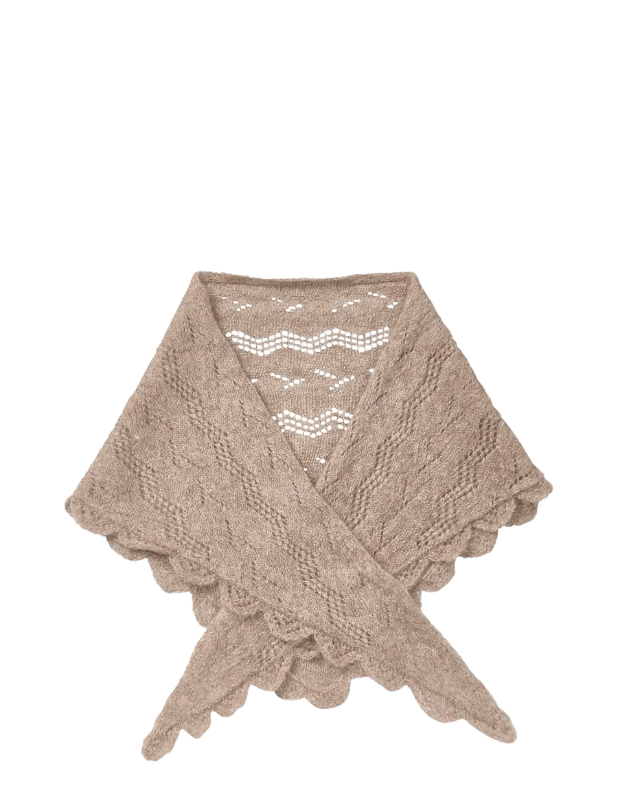 Becksöndergaard - Opany Triangle Scarf - lightweight scarves - melange brown - 1