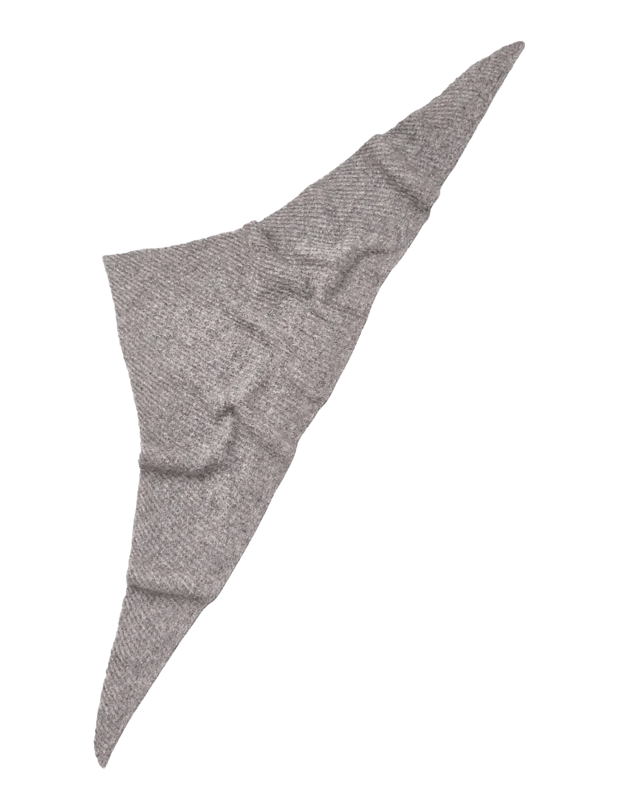 Becksöndergaard - Alpaca-Wool Triangle Scarf - winter scarves - grey melange - 0