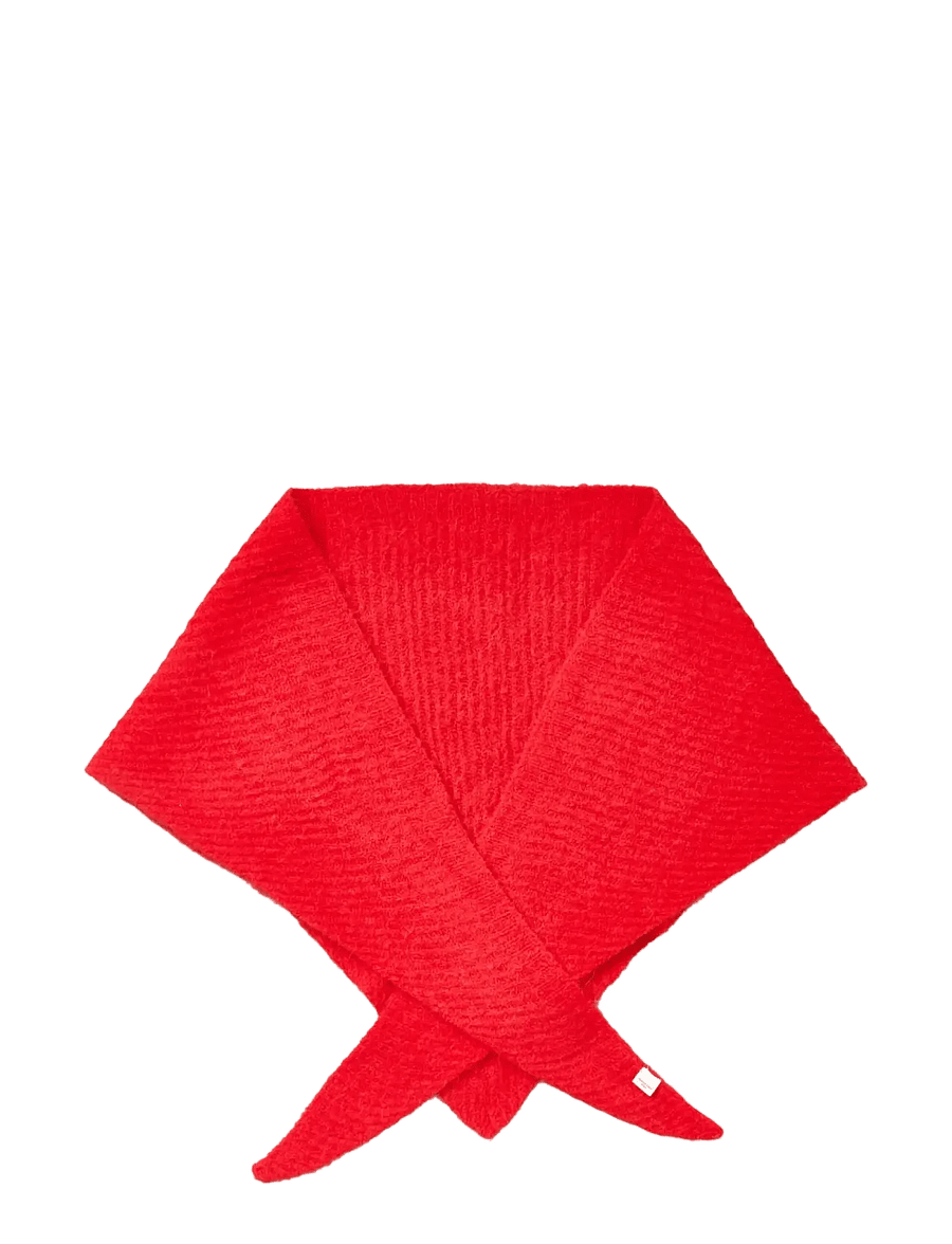 Becksöndergaard - Alpaca-Wool Triangle Scarf - winter scarves - salsa red - 2