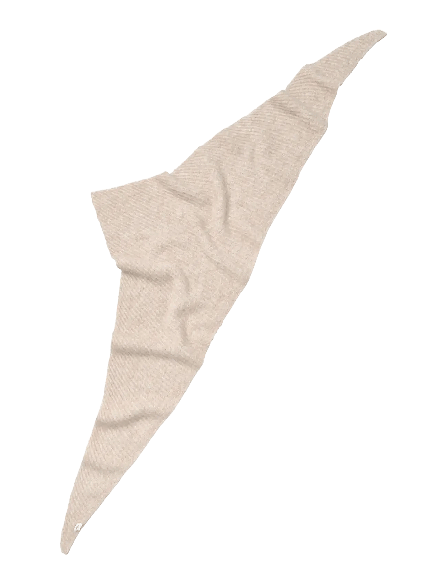 Becksöndergaard - Alpaca-Wool Triangle Scarf - winter scarves - simply taupe beige - 0