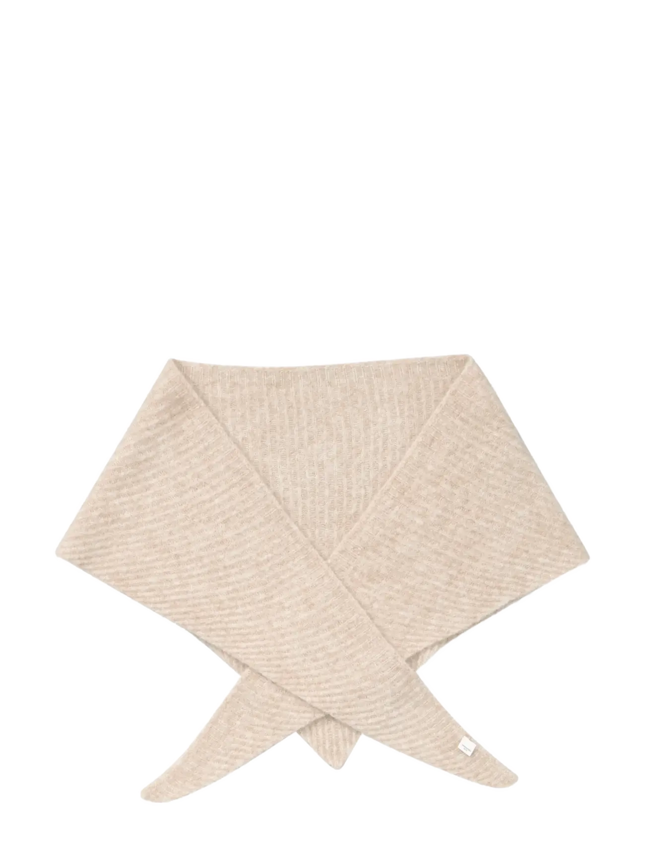 Becksöndergaard - Alpaca-Wool Triangle Scarf - winter scarves - simply taupe beige - 1
