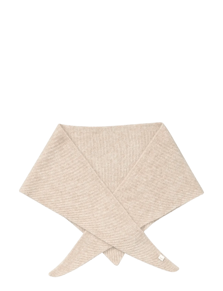 Becksöndergaard - Alpaca-Wool Triangle Scarf - winter scarves - simply taupe beige - 1