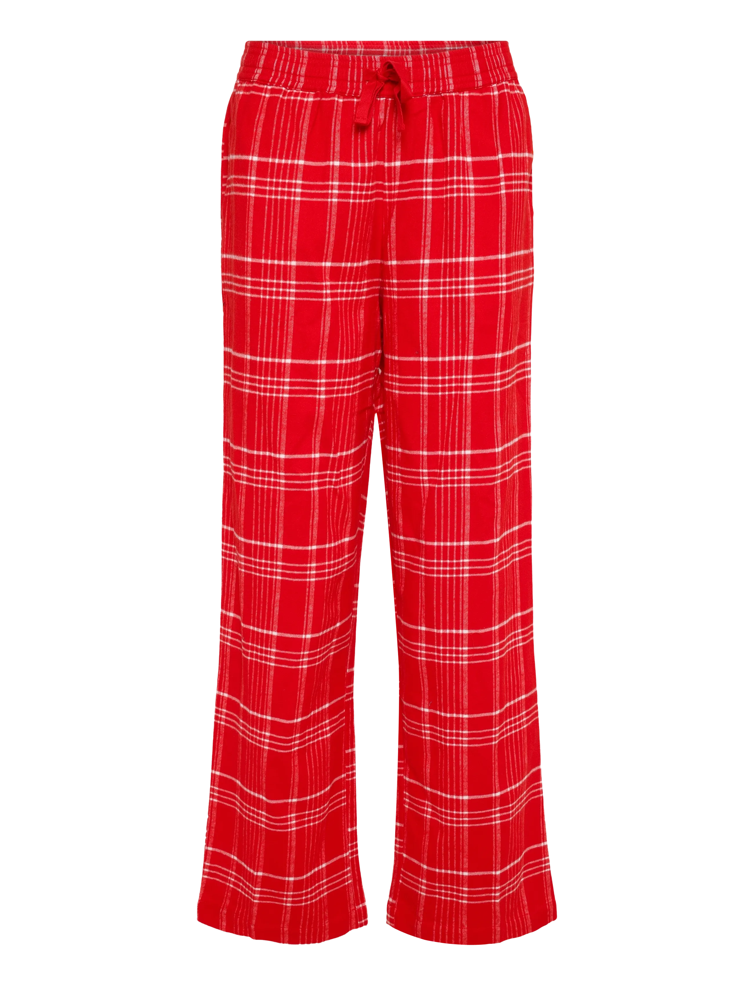 Becksöndergaard Flannel Grid Pyjamas Pants - Straight leg trousers - SALSA RED / red