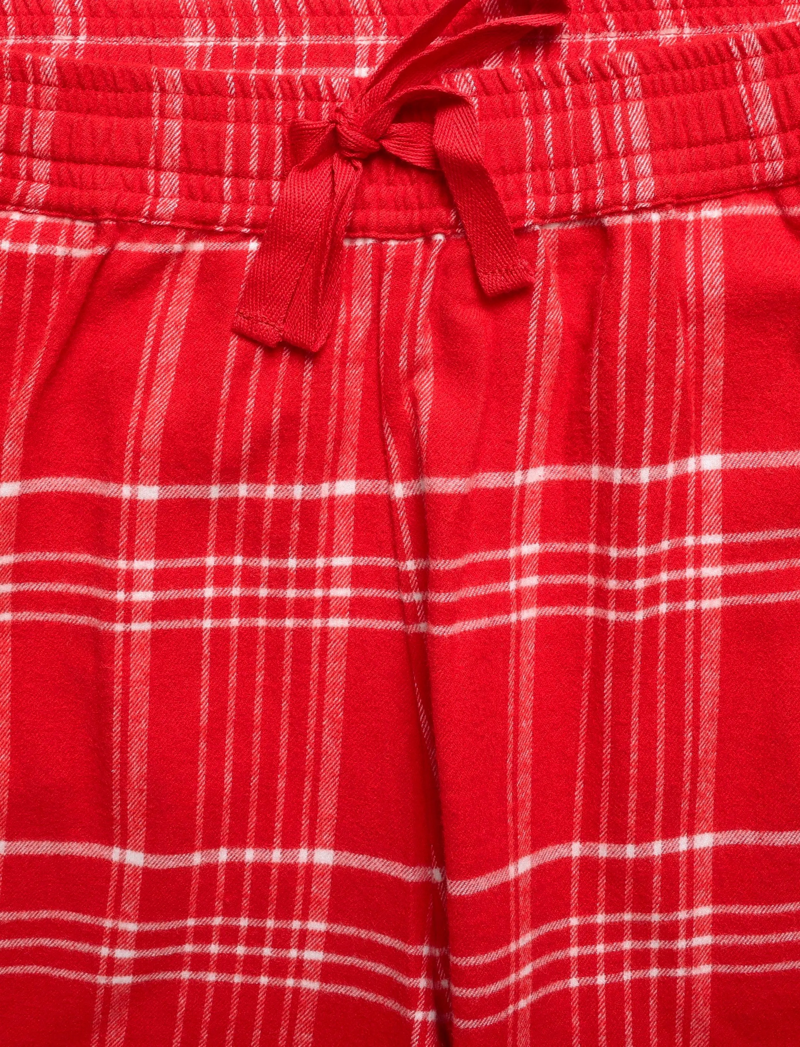 Becksöndergaard - Flannel Grid Pyjamas Pants - bukser med lige ben - salsa red - 2