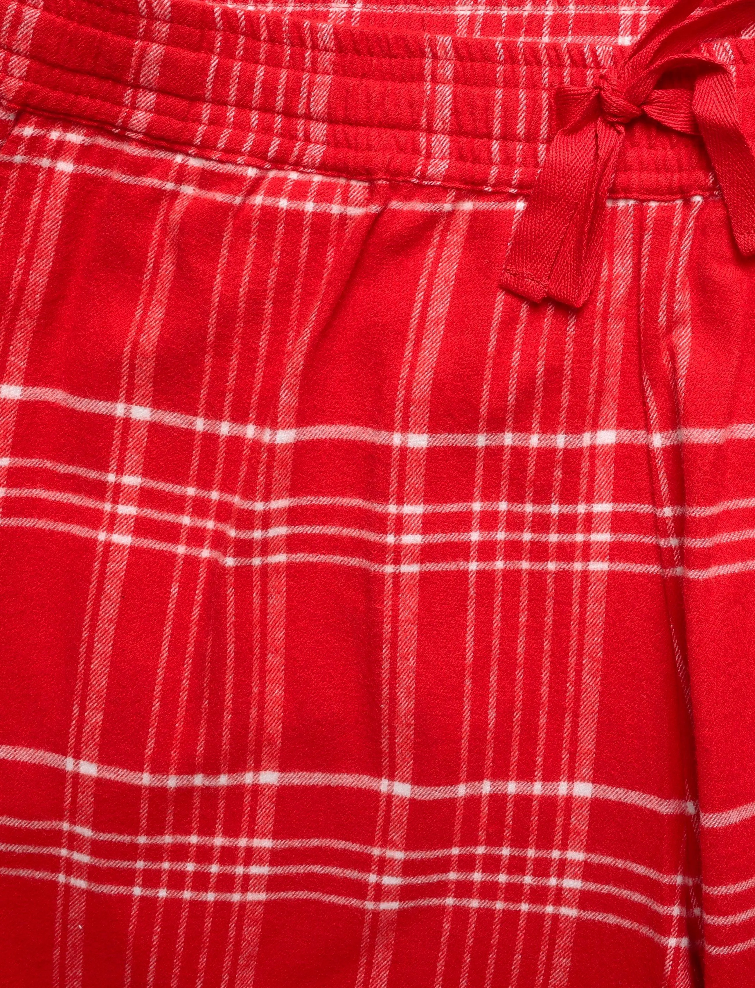 Becksöndergaard - Flannel Grid Pyjamas Pants - bukser med lige ben - salsa red - 3