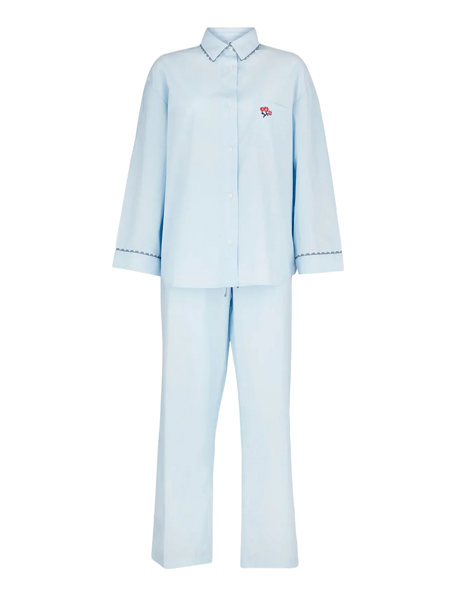 Becksöndergaard - Scallop Flotile Pyjamas Set - pyjamas - skyway blue - 0