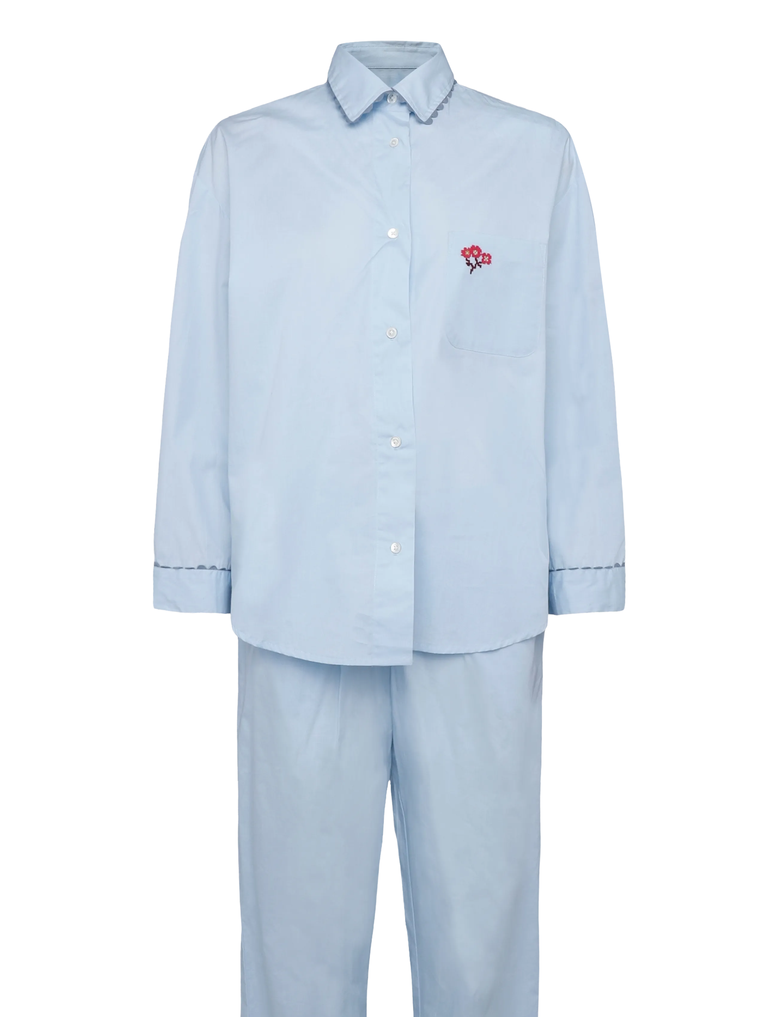 Becksöndergaard Scallop Flotile Pyjamas Set - BECKSÖNDERGAARD - SKYWAY BLUE / blue