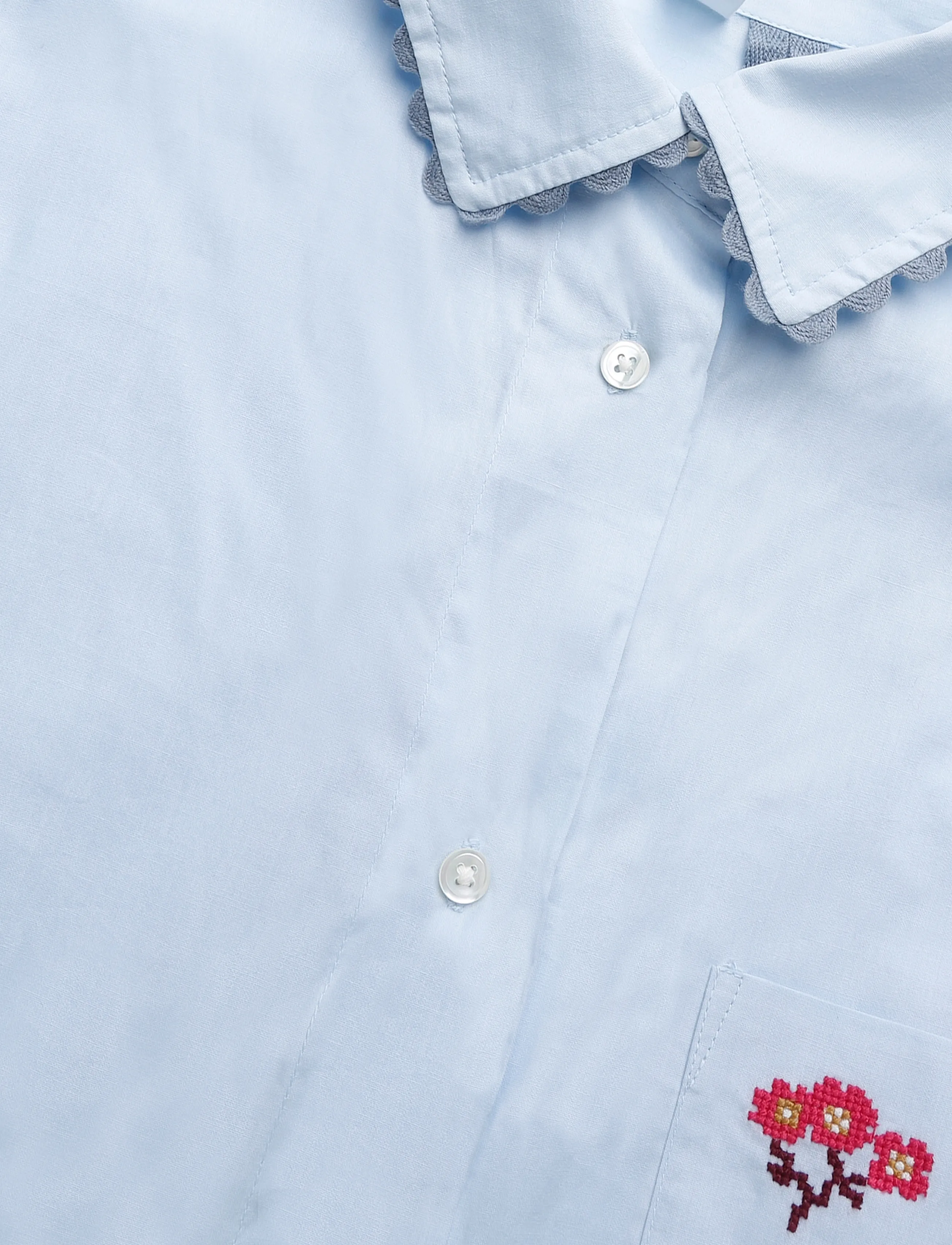 Becksöndergaard - Scallop Flotile Pyjamas Set - pyjamas - skyway blue - 4