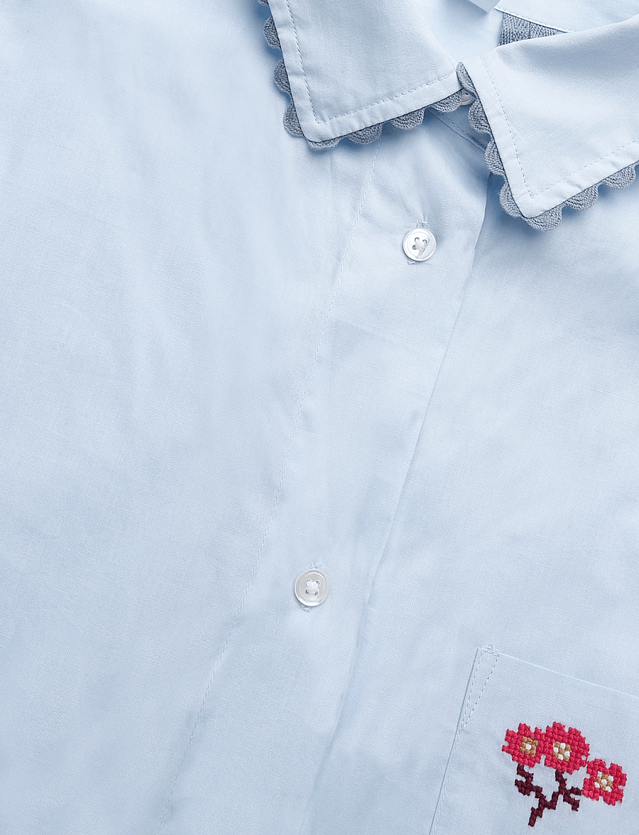 Becksöndergaard - Scallop Flotile Pyjamas Set - pyjamas - skyway blue - 4