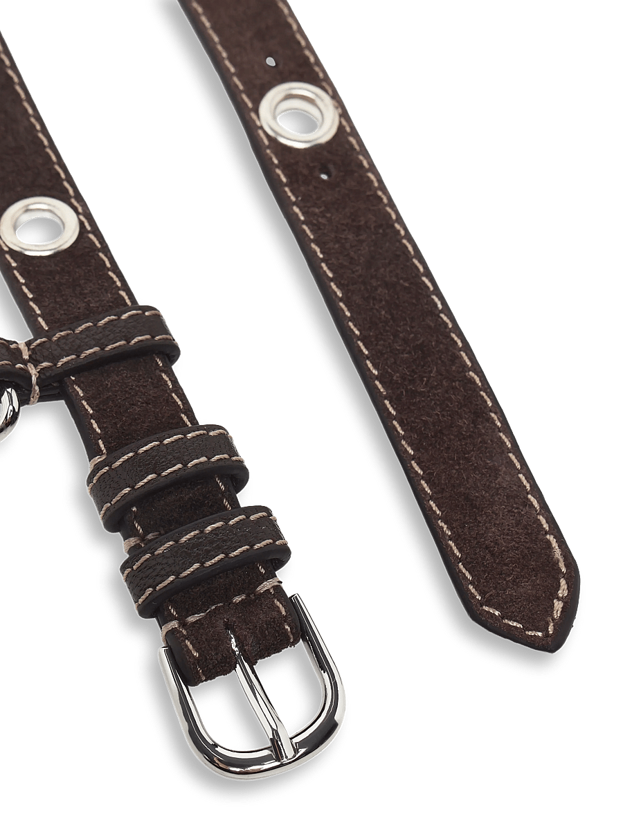 Becksöndergaard - Ellura Zoe Belt - Ādas jostas - chocolate torte - 1